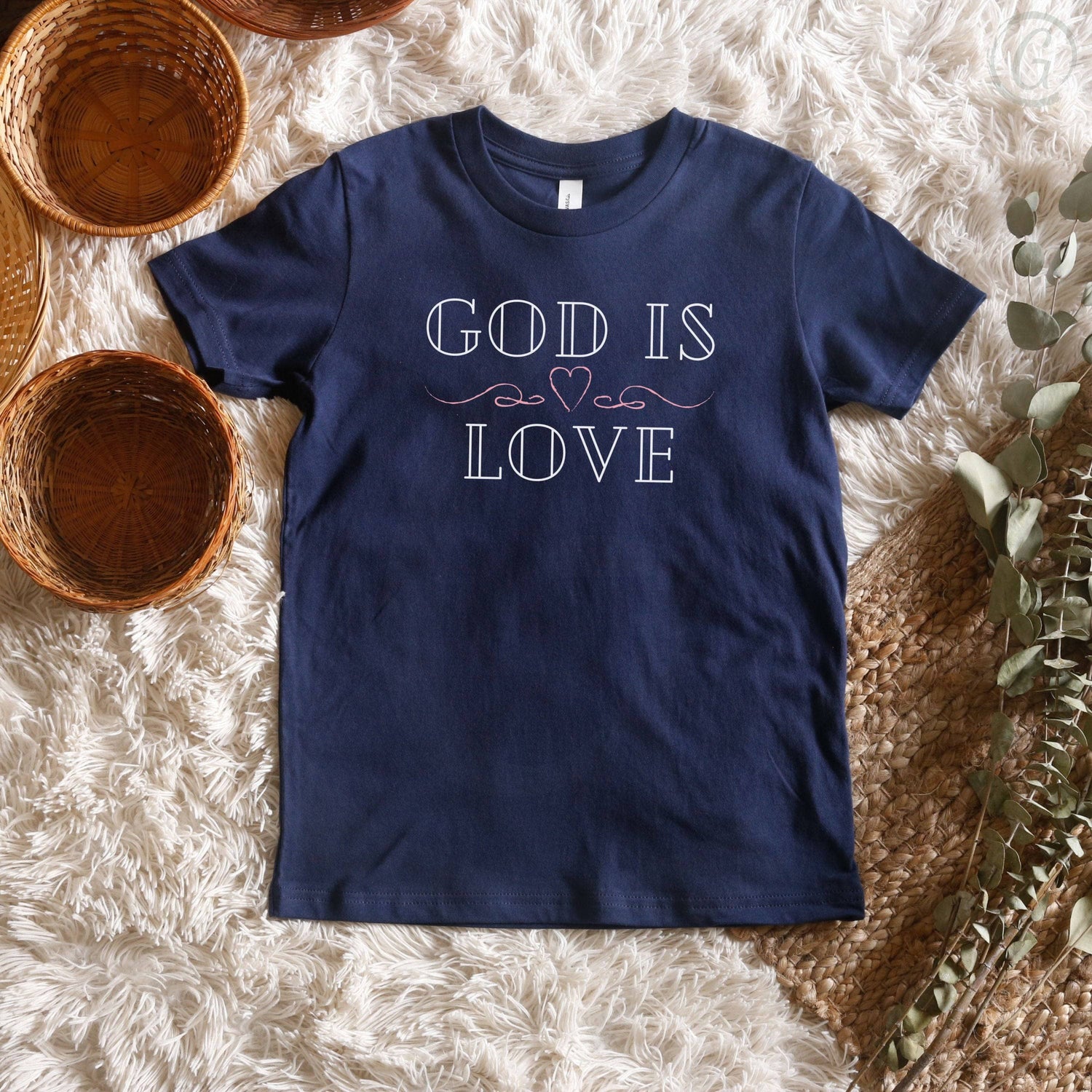 God Is Love Youth T-Shirt Navy