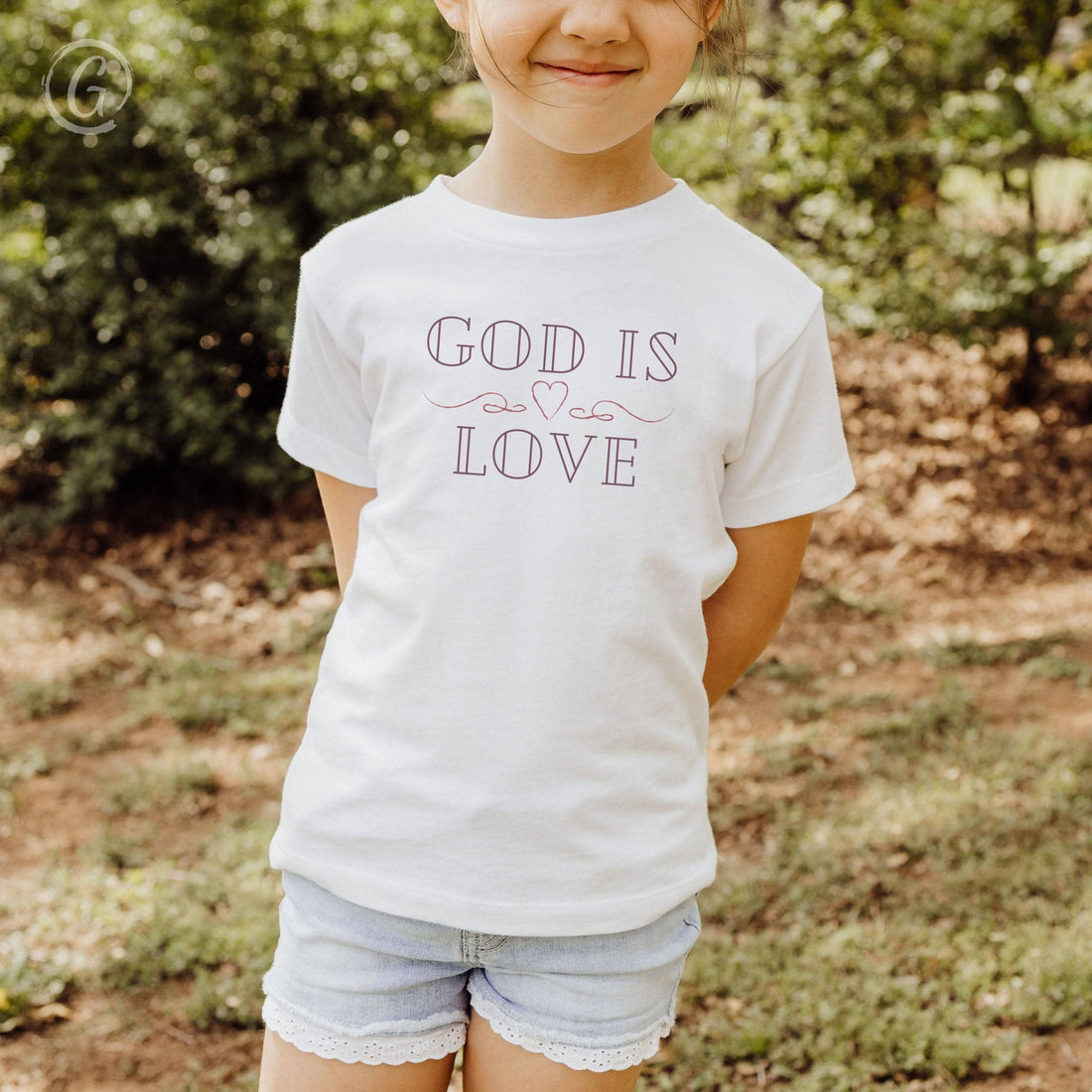 God Is Love Youth T-Shirt White