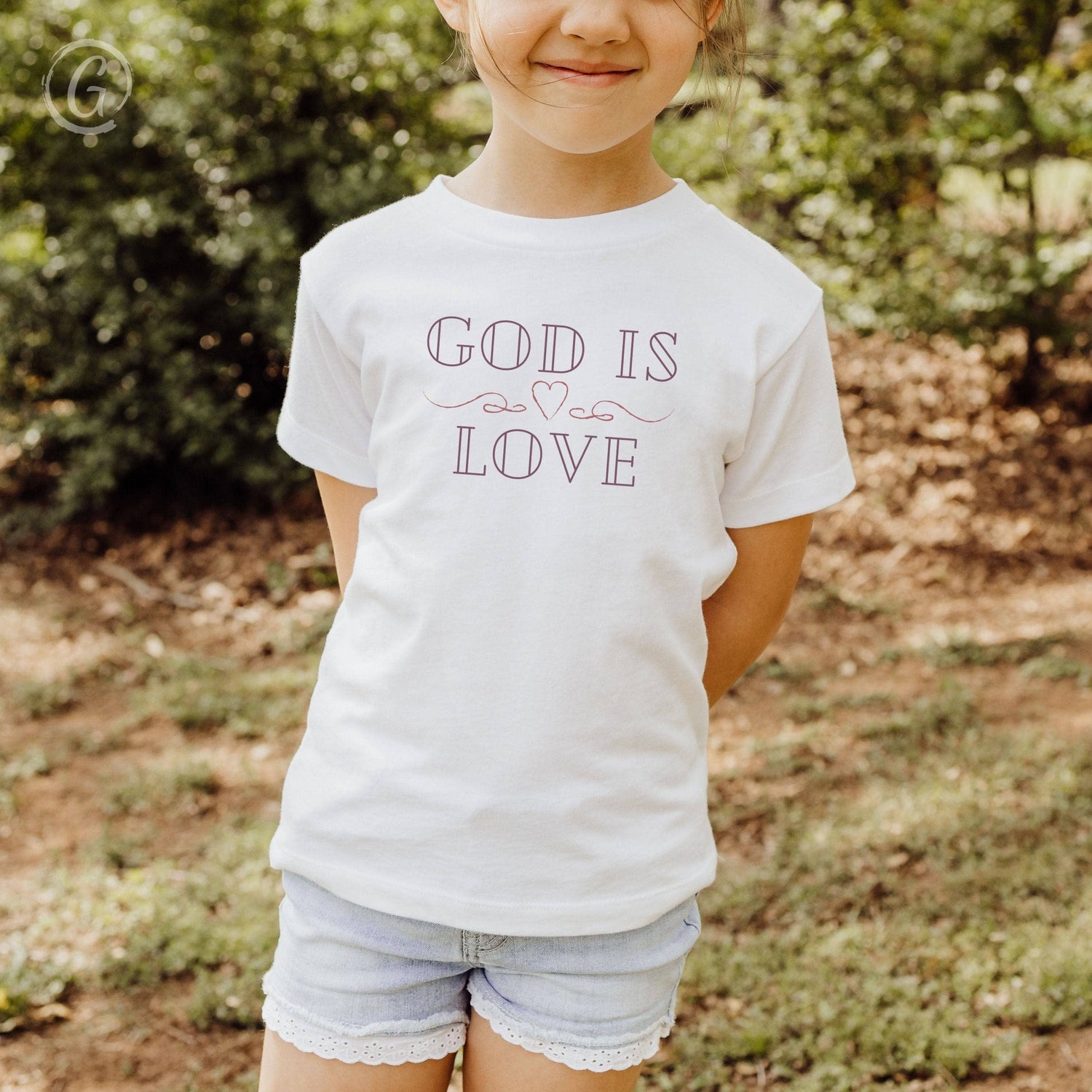 God Is Love Youth T-Shirt White