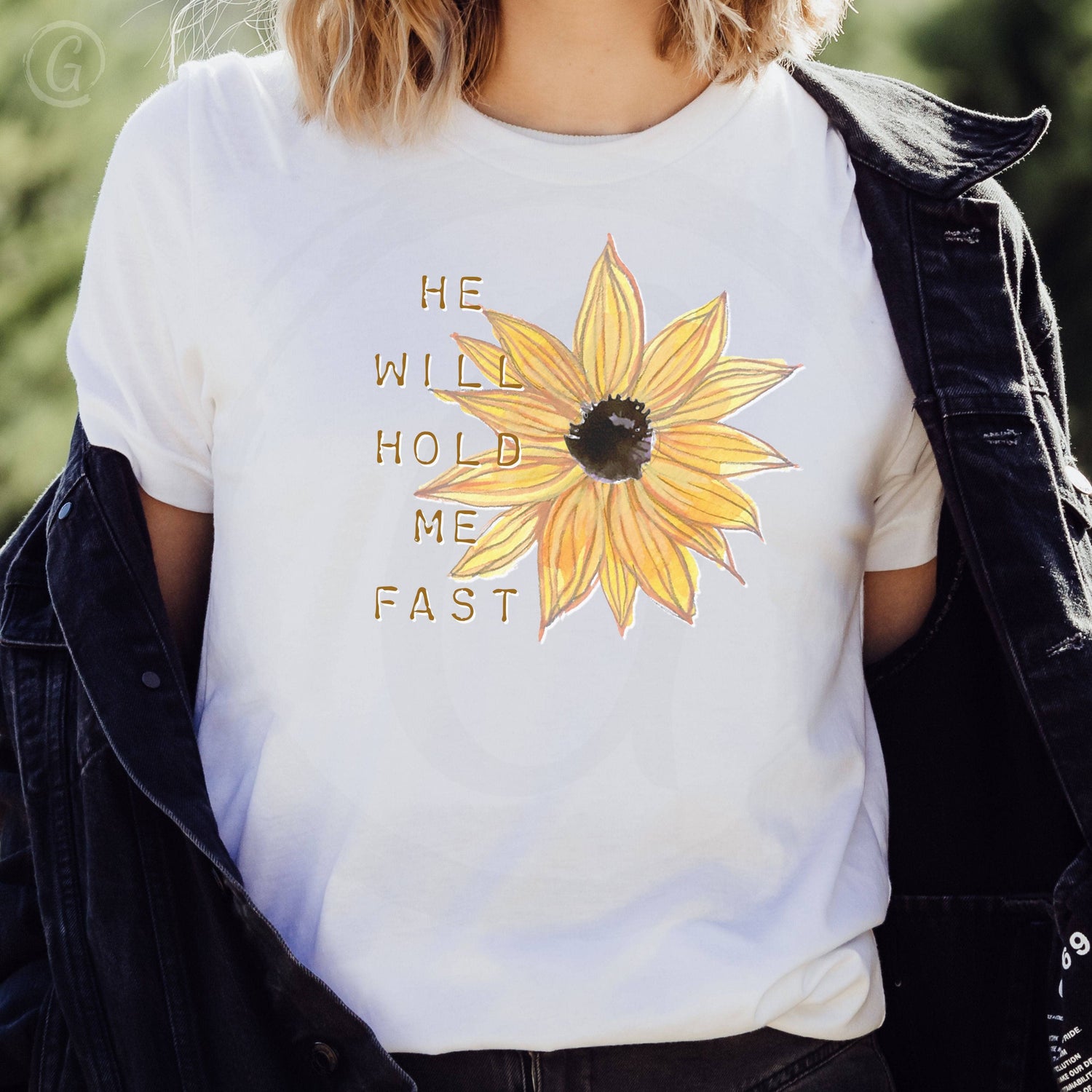 He Will Hold Me Fast Unisex T-Shirt Classics White