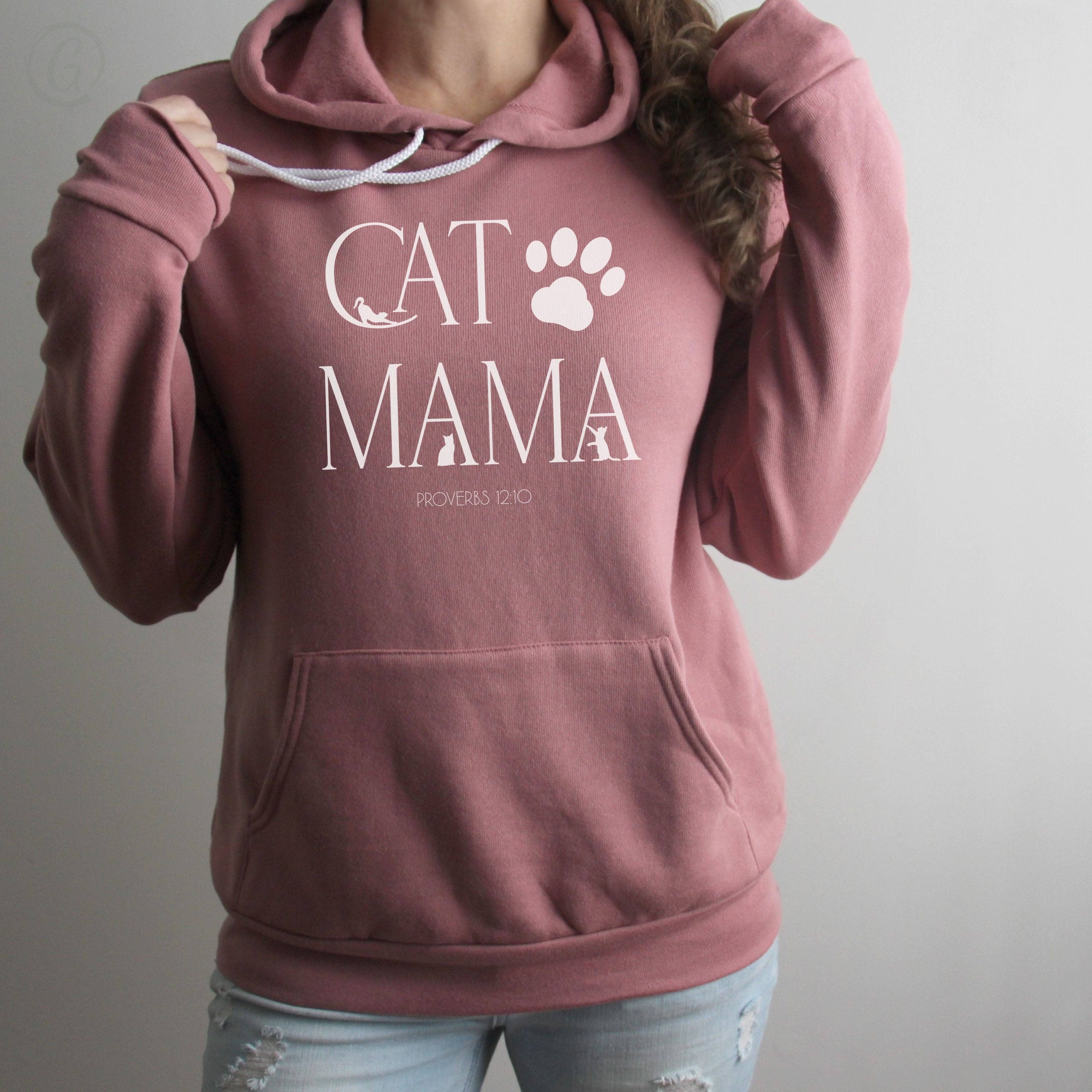 Cat Mama Premium Unisex Pullover Hoodie Mauve