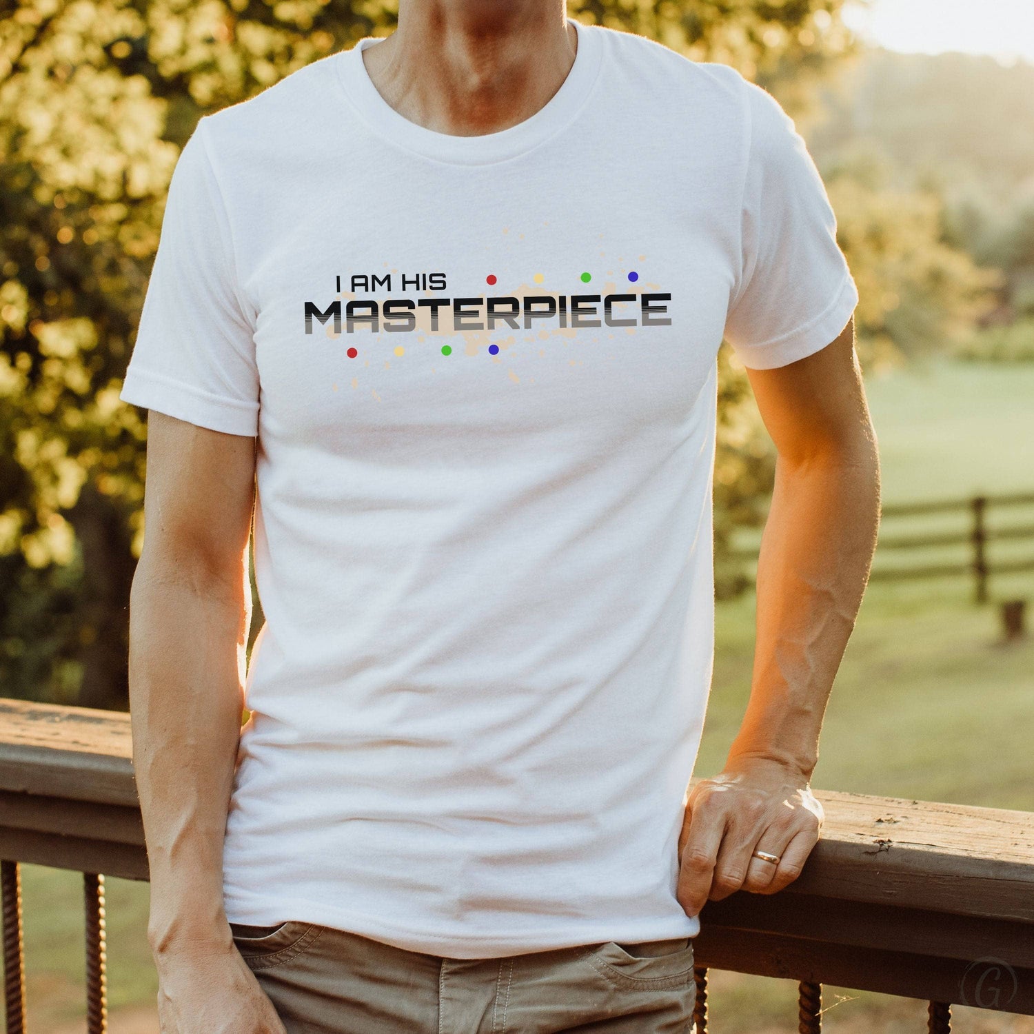 I Am His Masterpiece Unisex T-Shirt Classics White