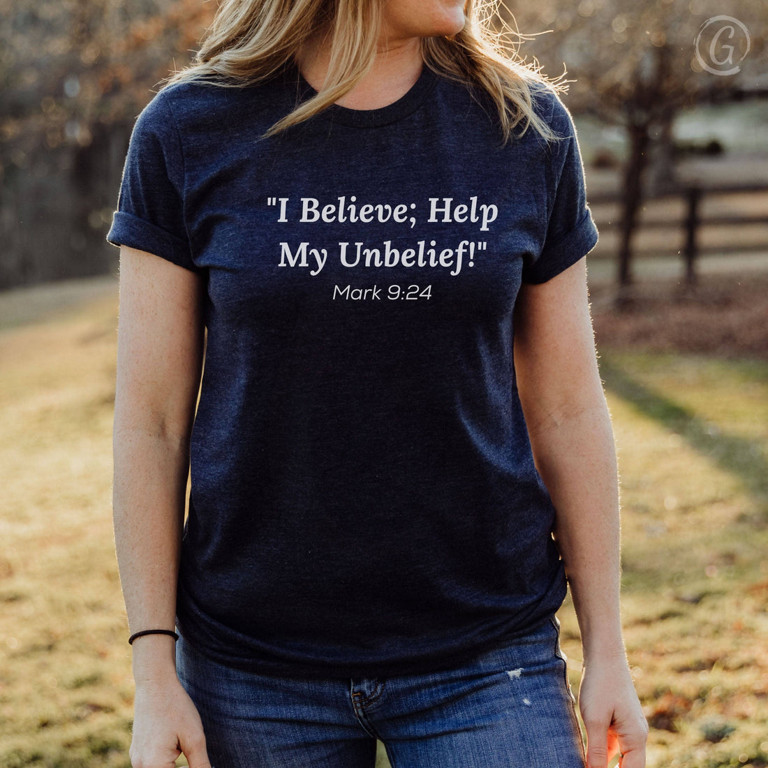 &quot;I Believe, Help My Unbelief!&quot; Unisex T-Shirt Heathers Heather Navy