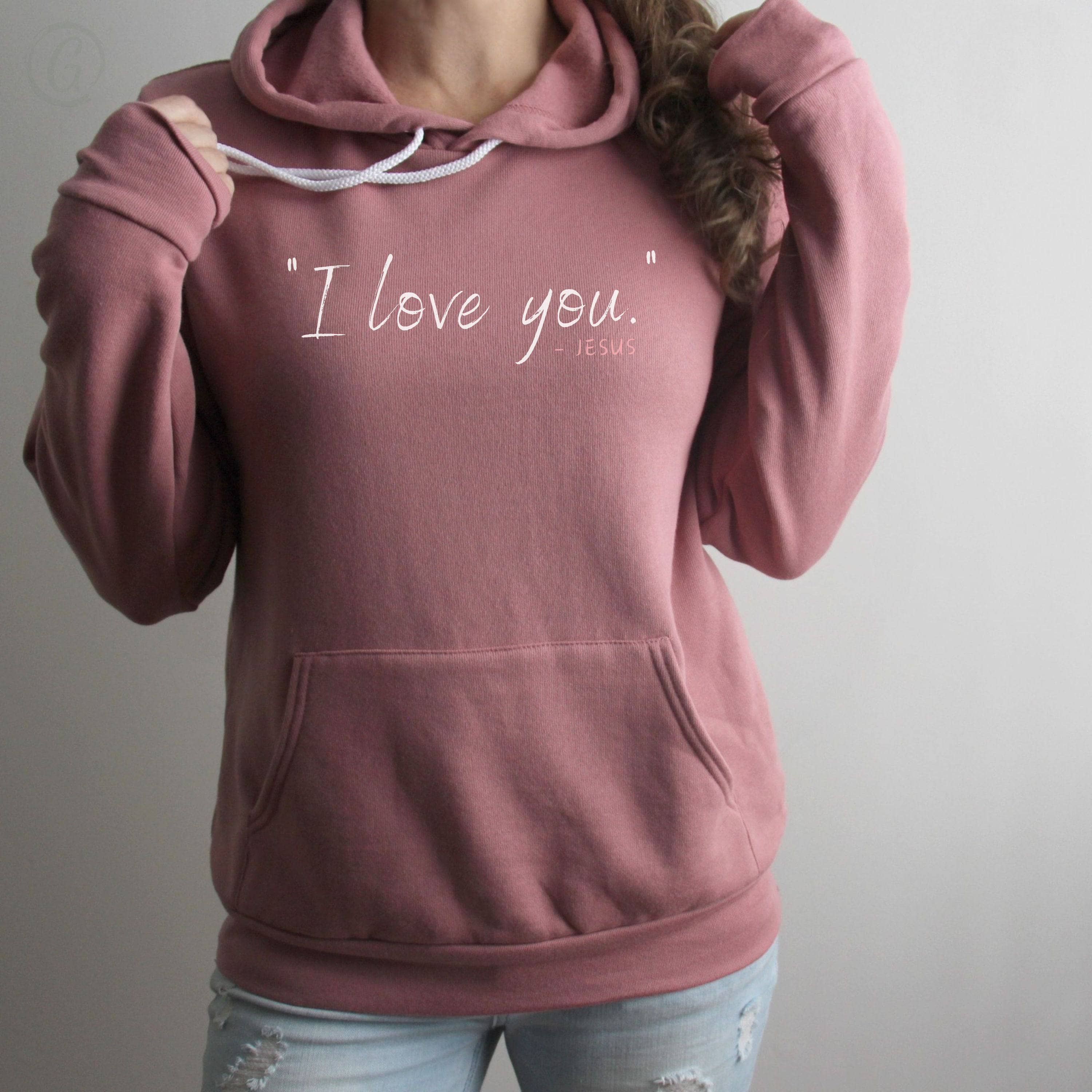 &quot;I Love You&quot; - Jesus Premium Unisex Pullover Hoodie