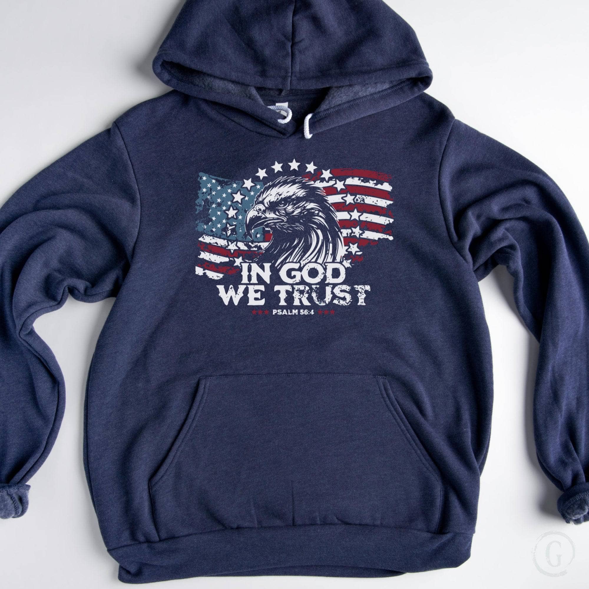 In God We Trust Premium Unisex Pullover Hoodie Navy