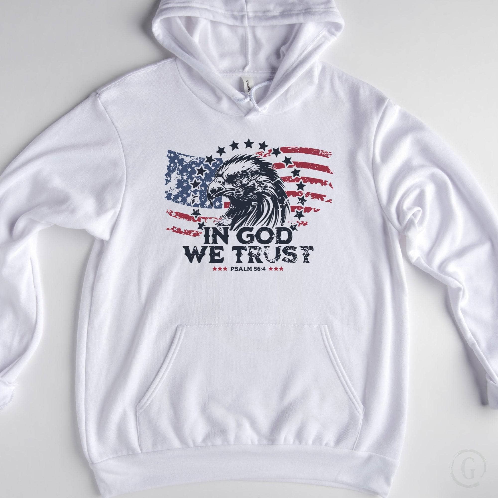 In God We Trust Premium Unisex Pullover Hoodie White