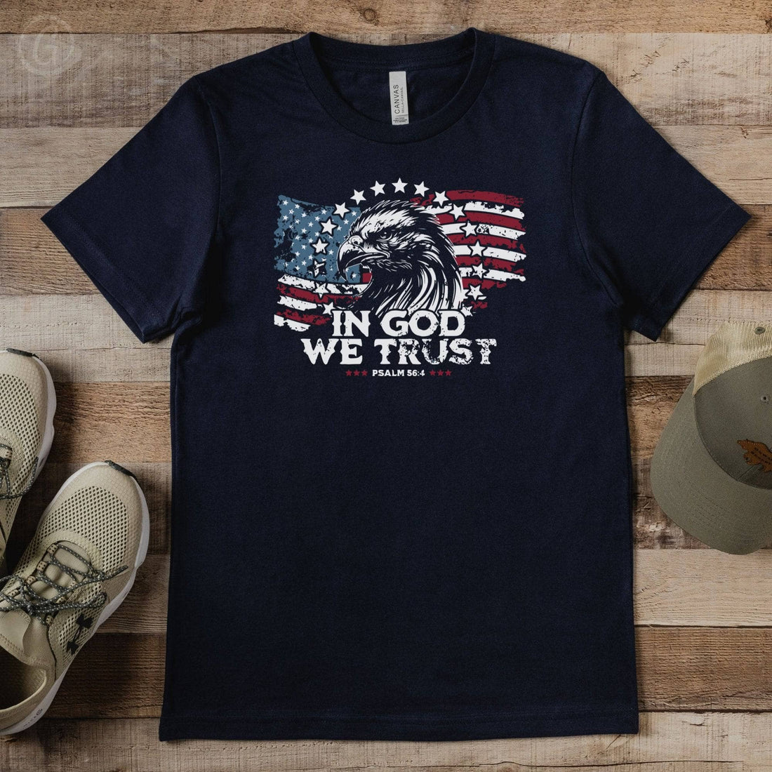 In God We Trust Psalm 56:4 Unisex T-Shirt Classics Navy