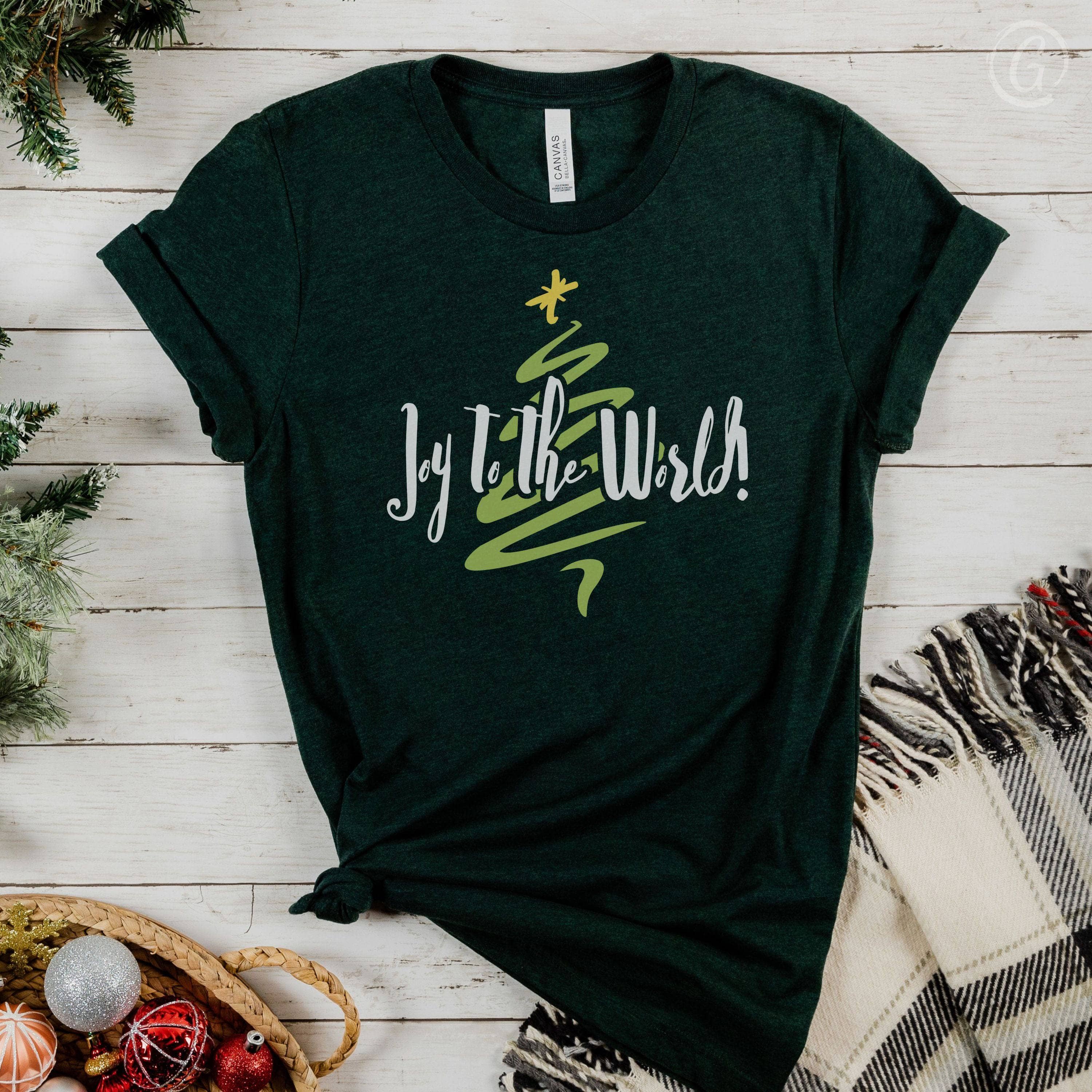 Joy To The World! Unisex T-Shirt Heathers Emerald Heather