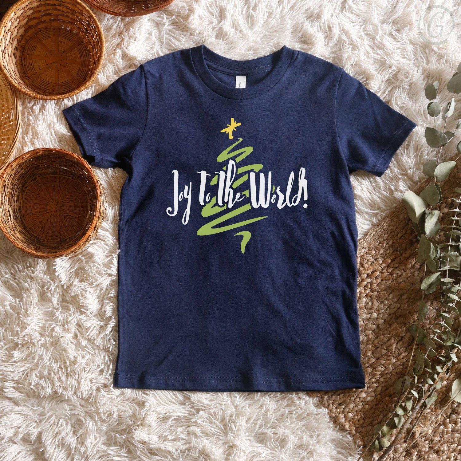 Joy To The World! Youth T-Shirt Navy