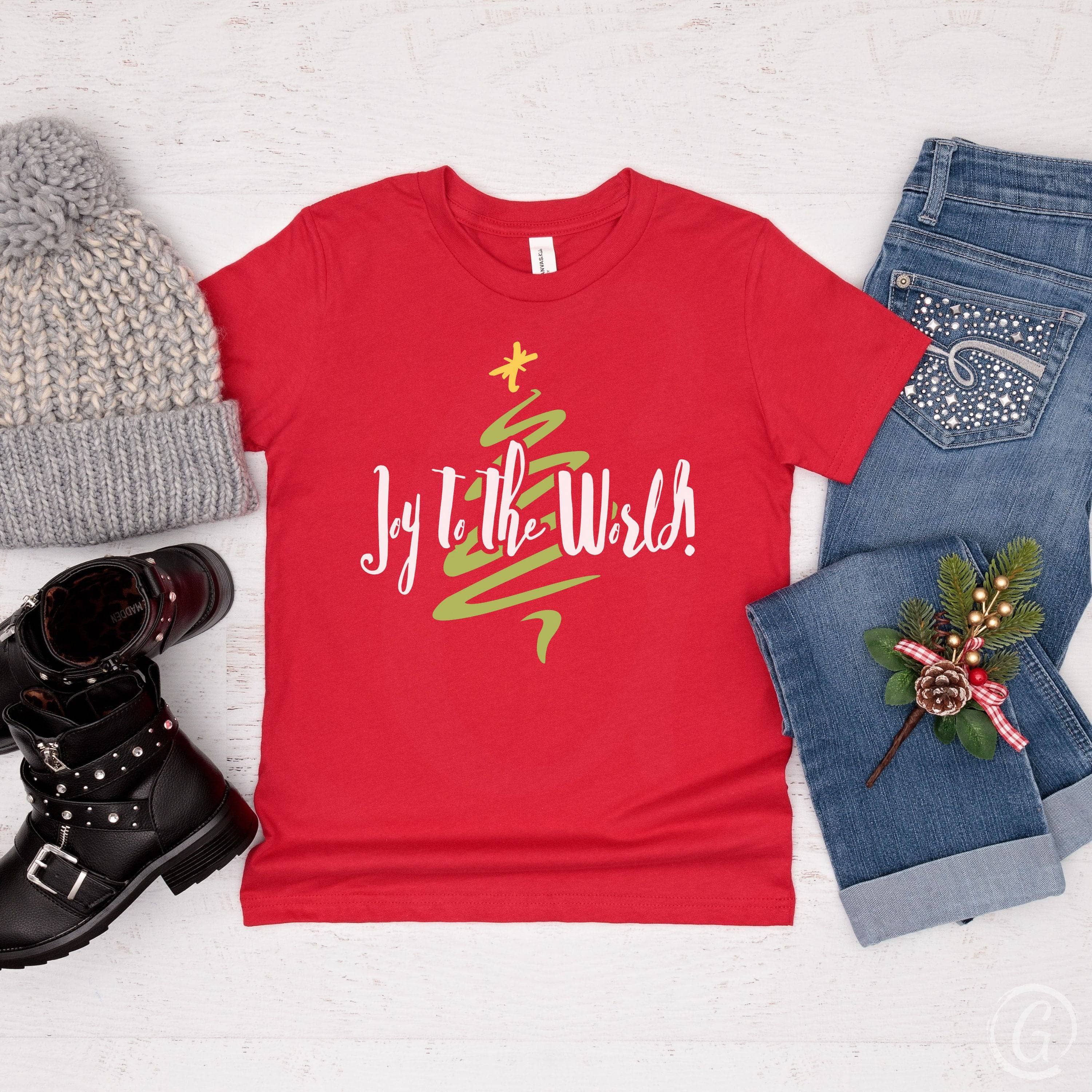 Joy To The World! Youth T-Shirt Red