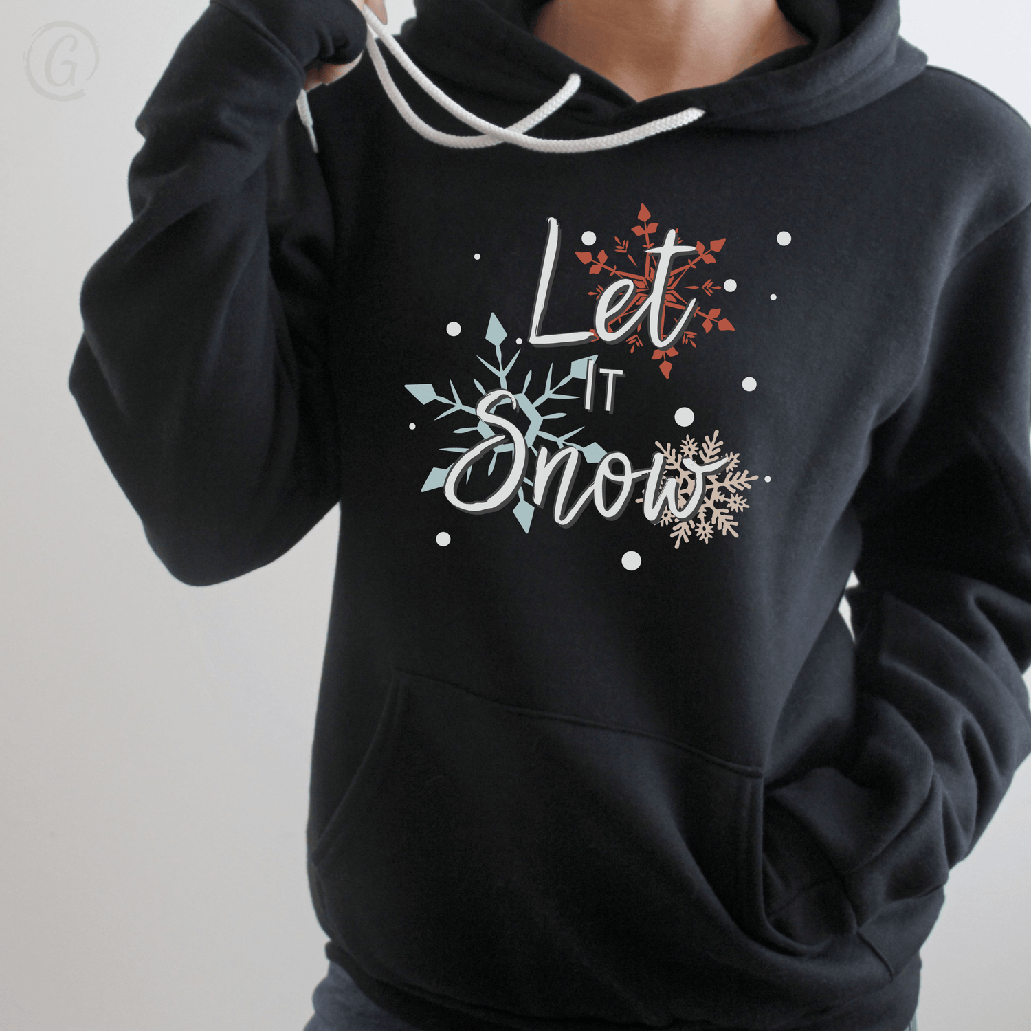 Let It Snow! Premium Unisex Pullover Hoodie Black