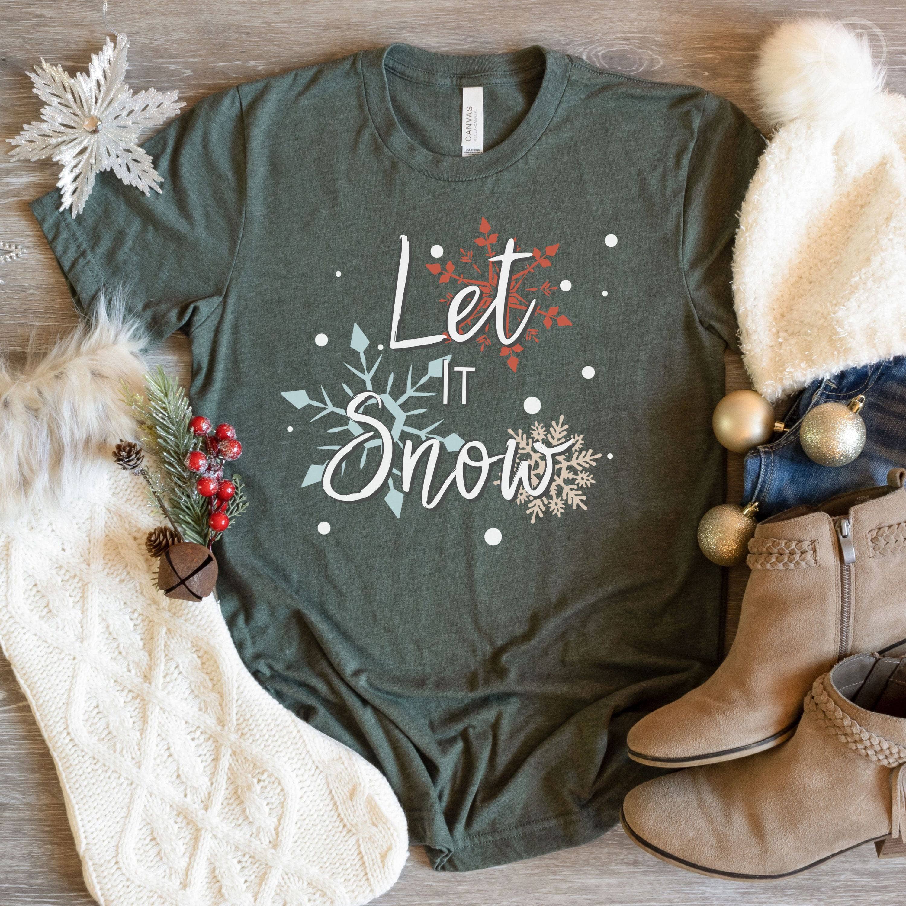 Let It Snow Unisex T-Shirt Heather Forest