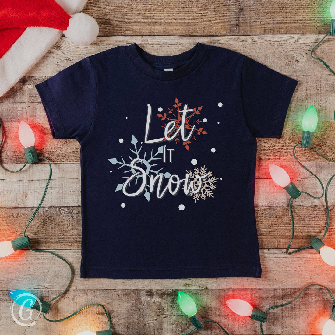 Let It Snow! Unisex Toddler T-shirt Navy