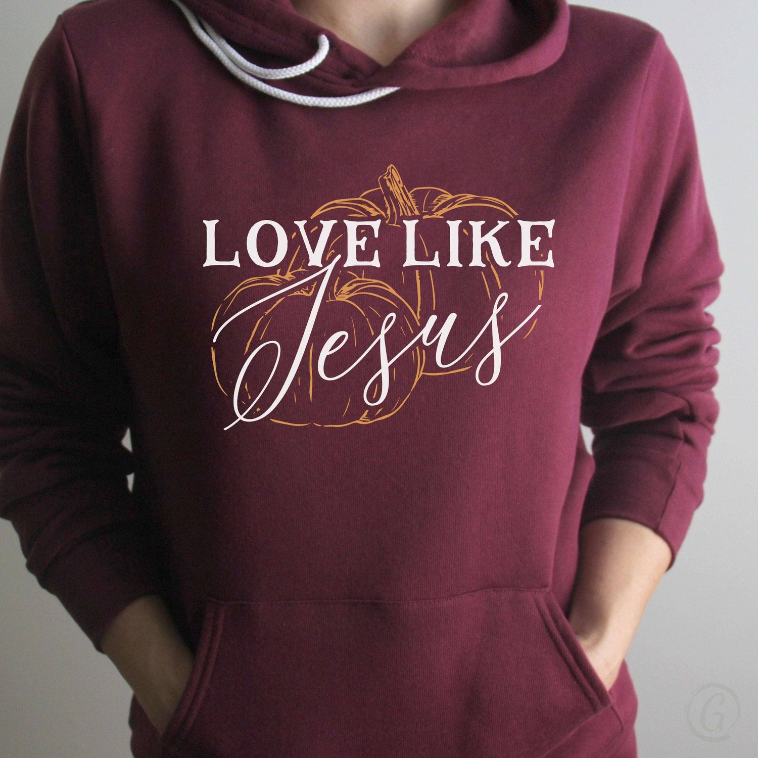 Love Like Jesus Premium Unisex Pullover Hoodie Maroon