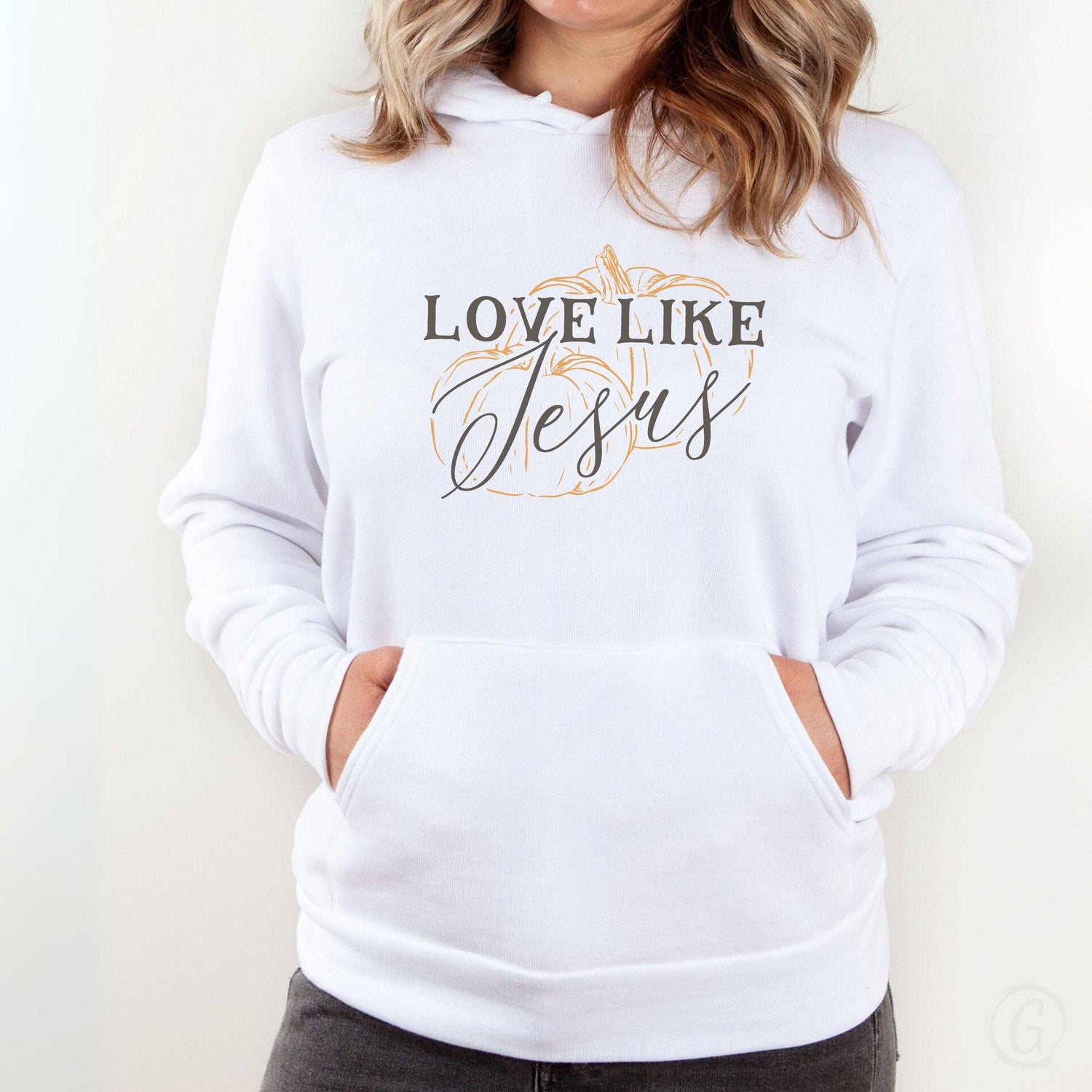 Love Like Jesus Premium Unisex Pullover Hoodie White