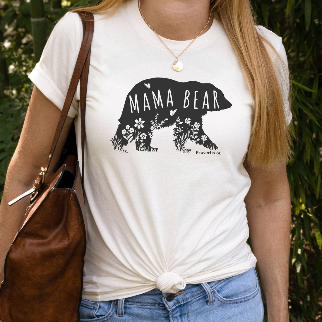 Mama Bear Proverbs 31 Unisex T-Shirt Classics Natural