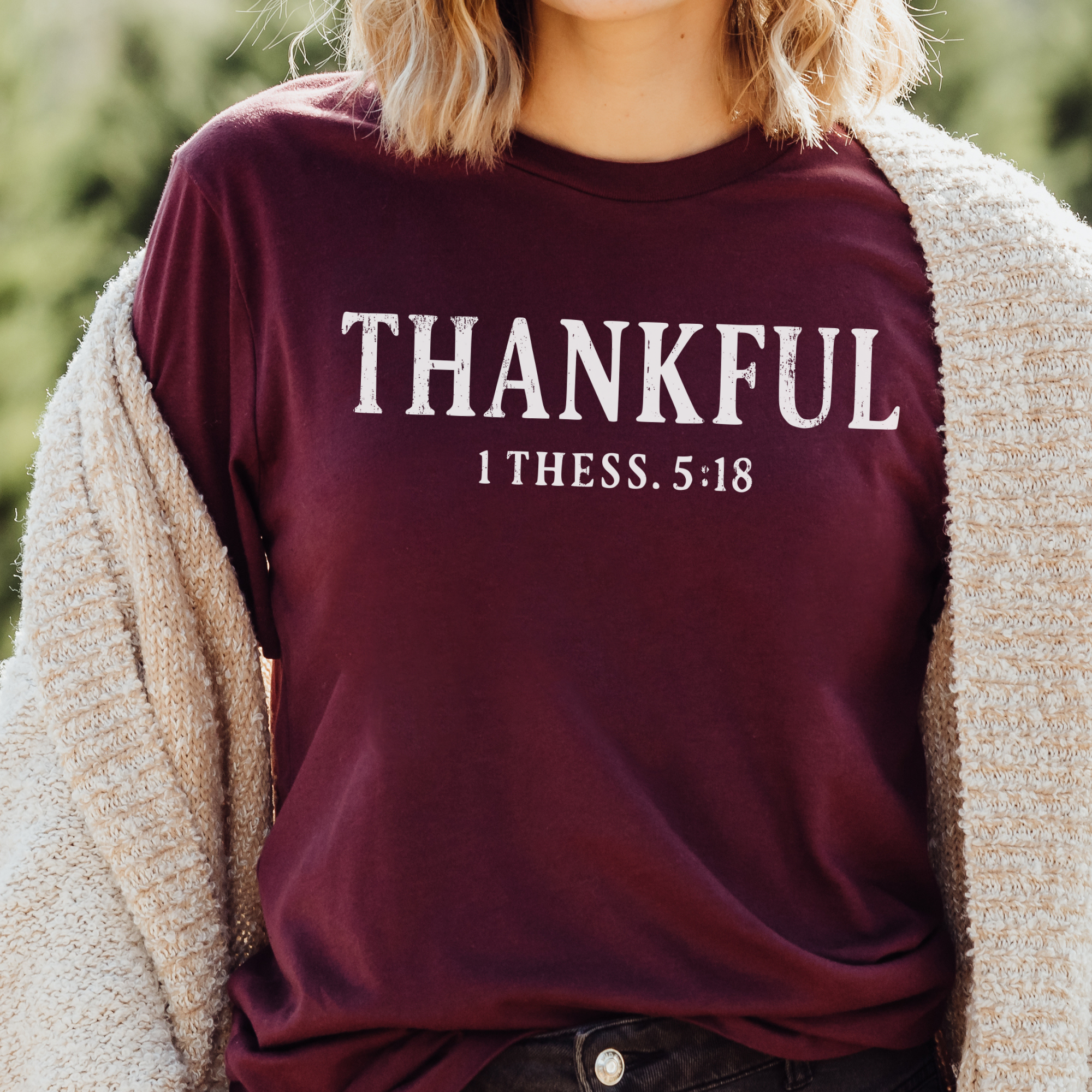 Thankful 1 Thessalonians 5:18 Christian Unisex T-Shirt