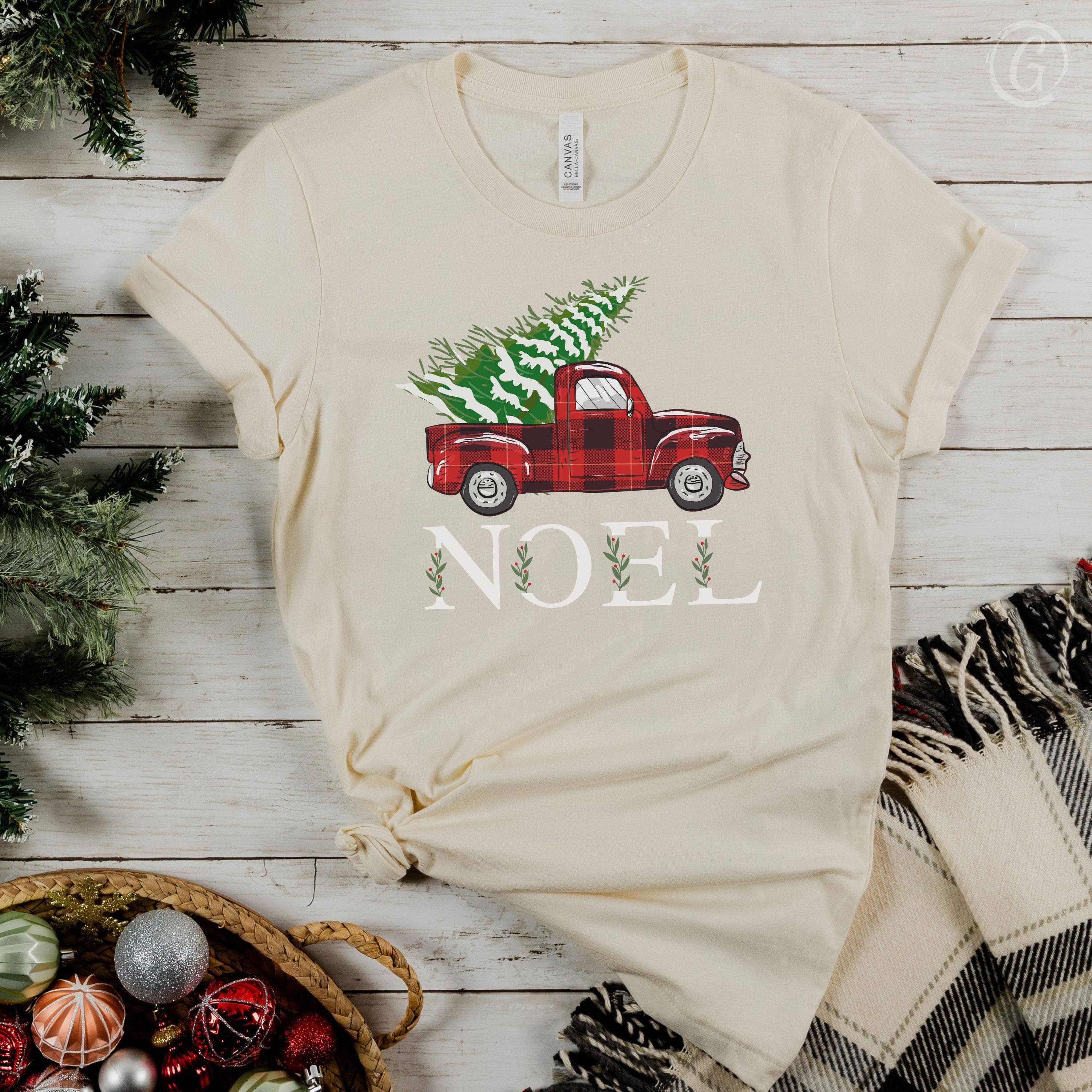 Noel Christmas Truck Unisex T-Shirt Classics Natural