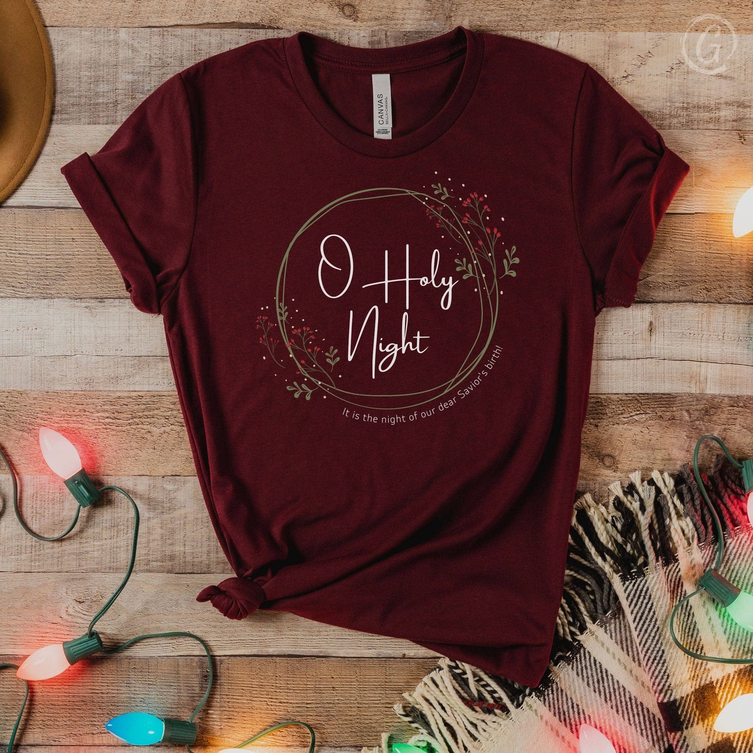 O Holy Night Unisex T-Shirt Classics Maroon