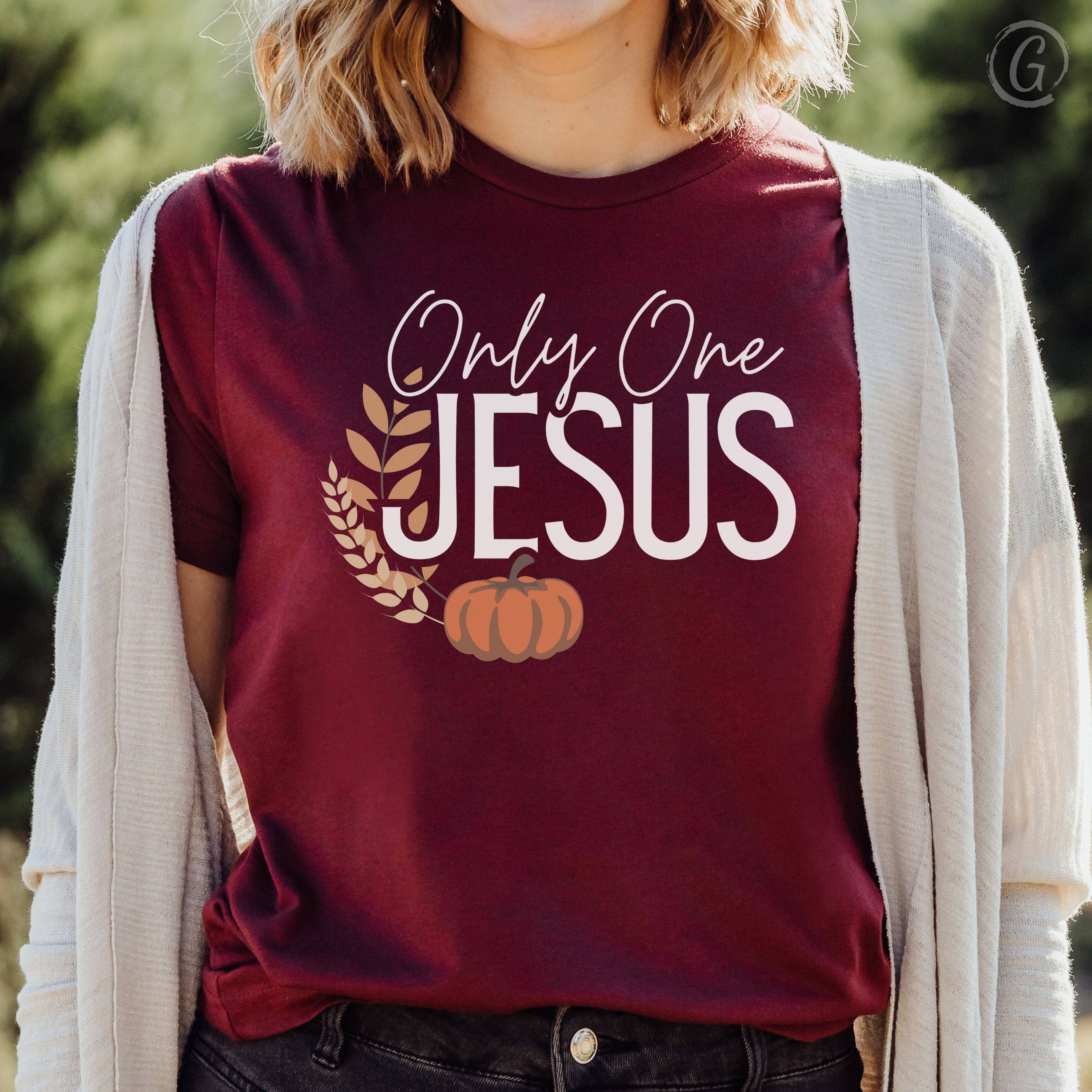 Only One Jesus Unisex T-Shirt Heathers Heather Cardinal