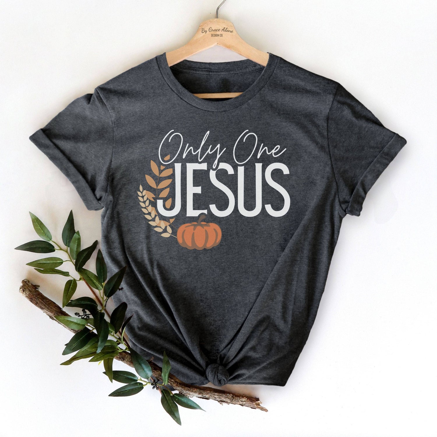 Only One Jesus Unisex T-Shirt Heathers Dark Grey Heather