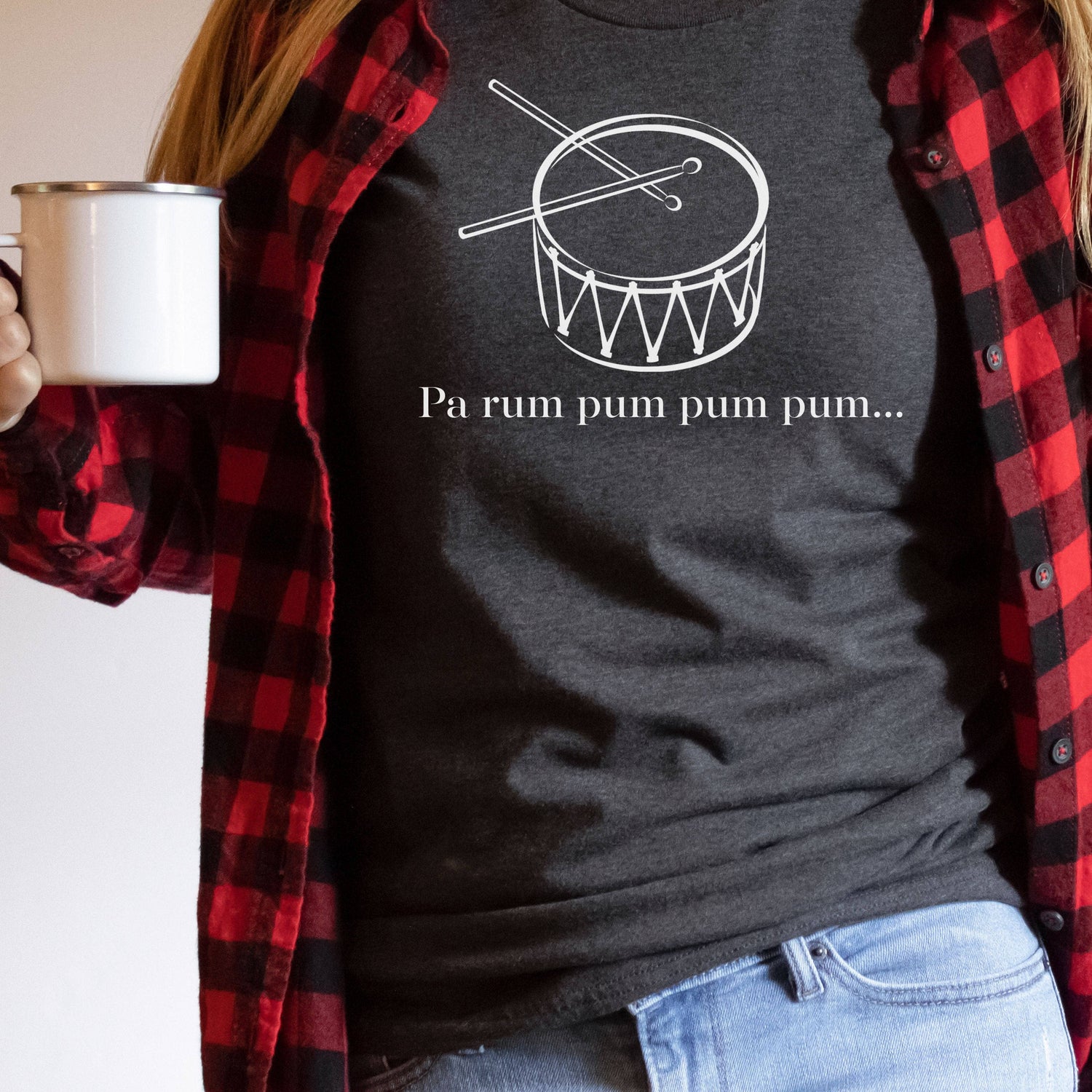 Pa Rum Pum Pum Pum... The Little Drummer Boy Unisex T-Shirt Heathers Dark Grey Heather