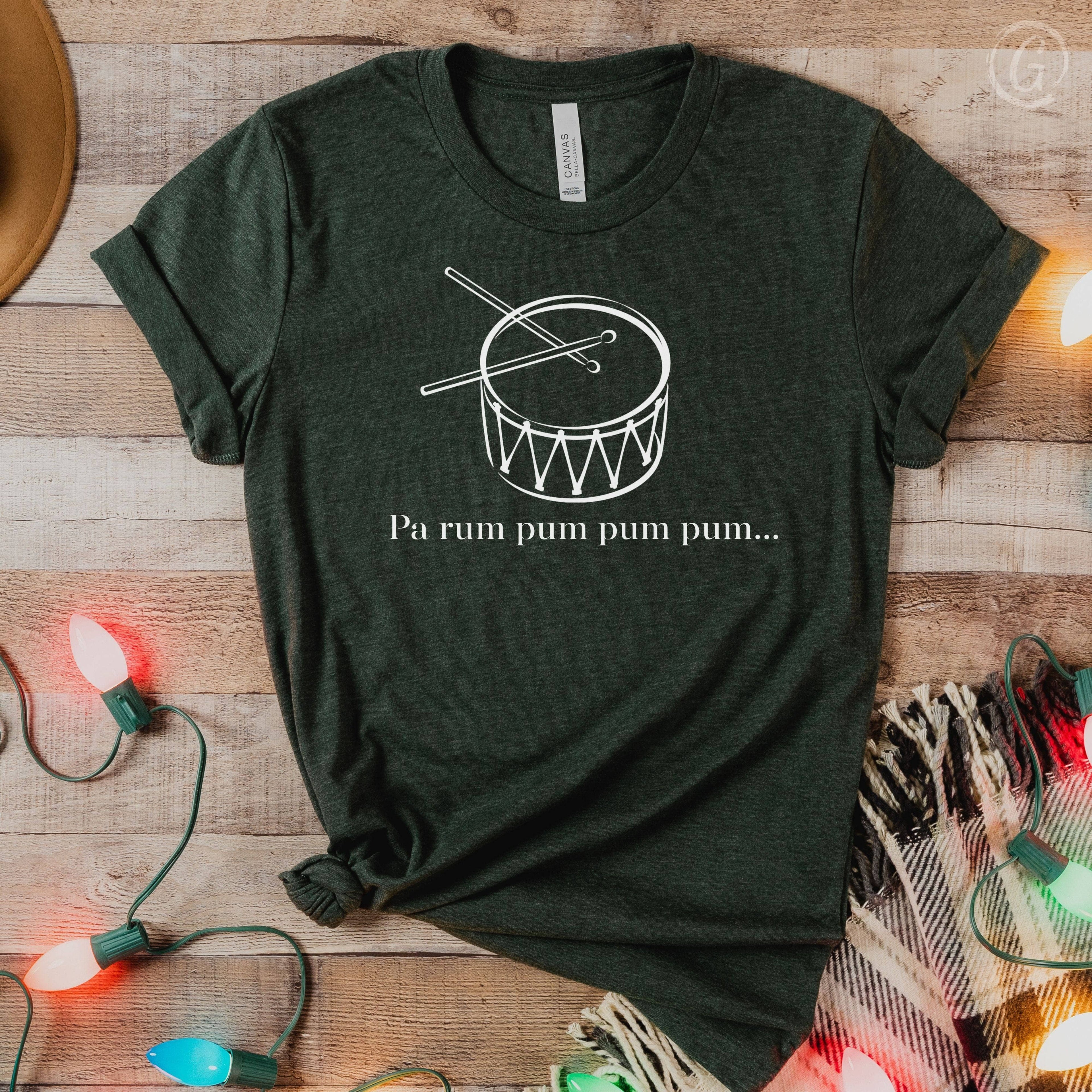 Pa Rum Pum Pum Pum... The Little Drummer Boy Unisex T-Shirt Heathers Heather Forest