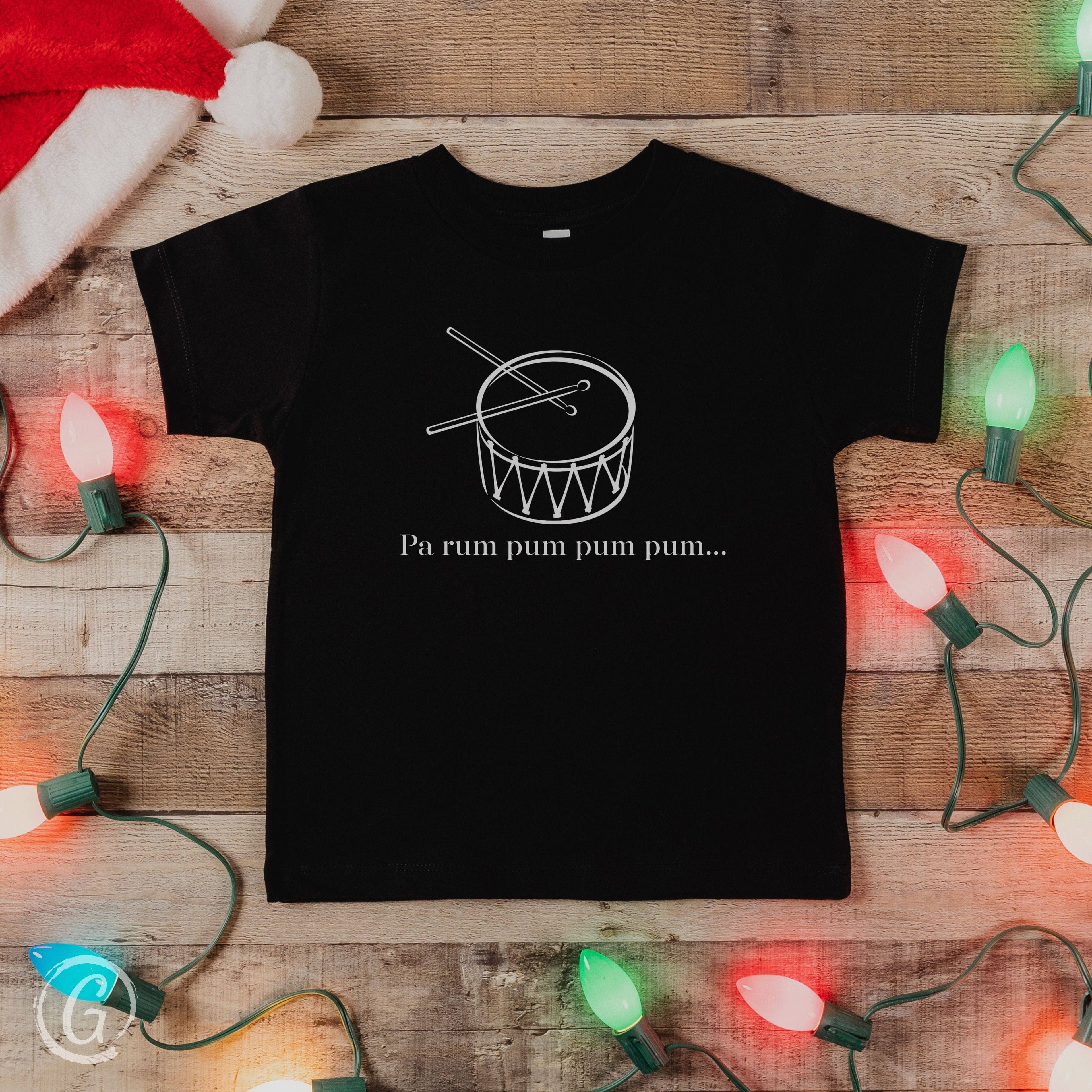 Pa Rum Pum Pum Pum... The Little Drummer Boy Unisex Toddler T-Shirt Black