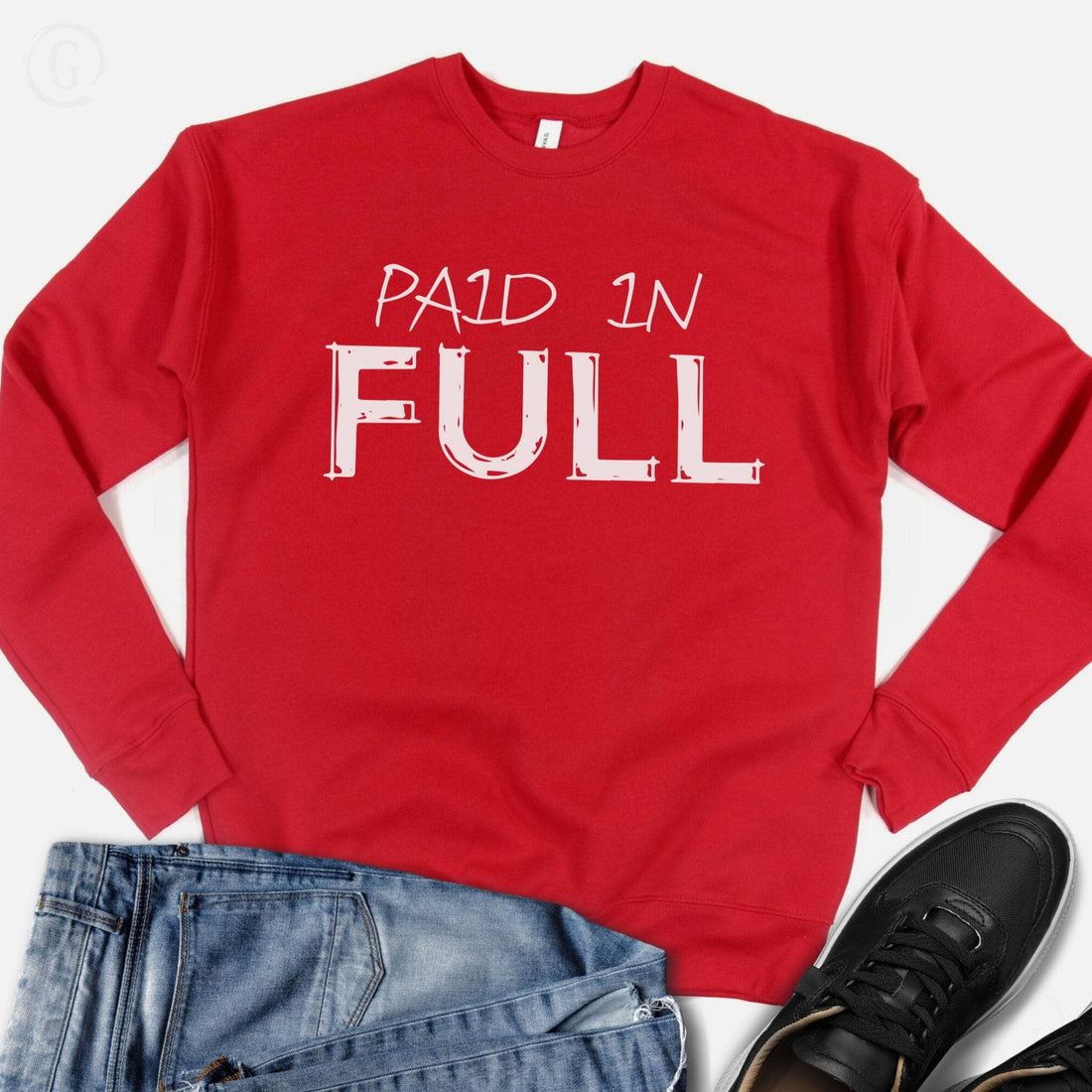 Paid In Full Premium Unisex Sweatshirt Red