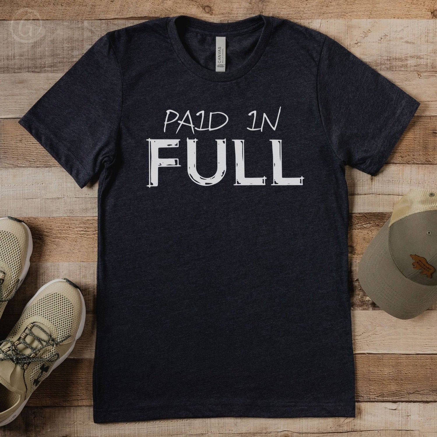 Paid In Full Unisex T-Shirt Heathers Heather Midnight Navy