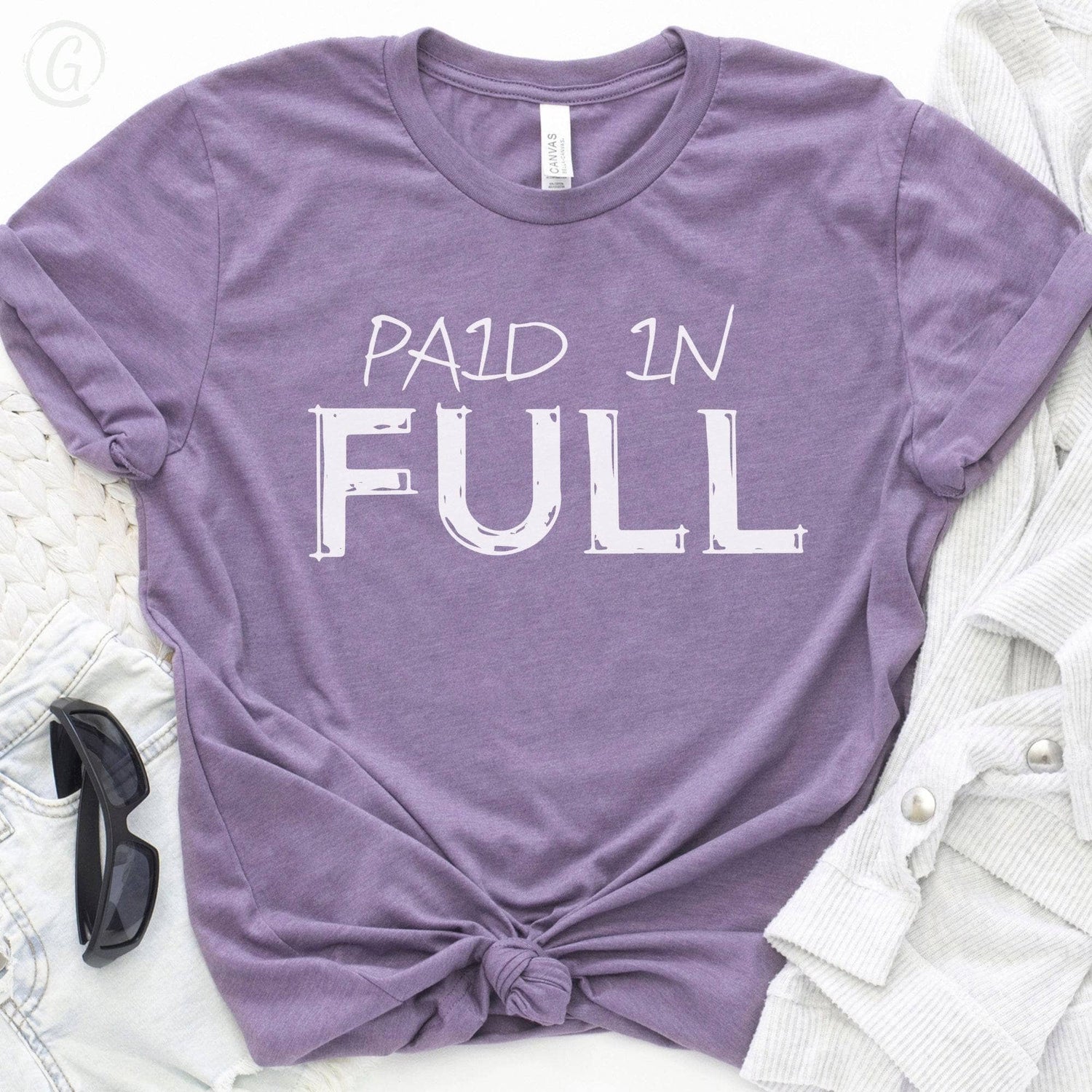 Paid In Full Unisex T-Shirt Heathers Heather Purple