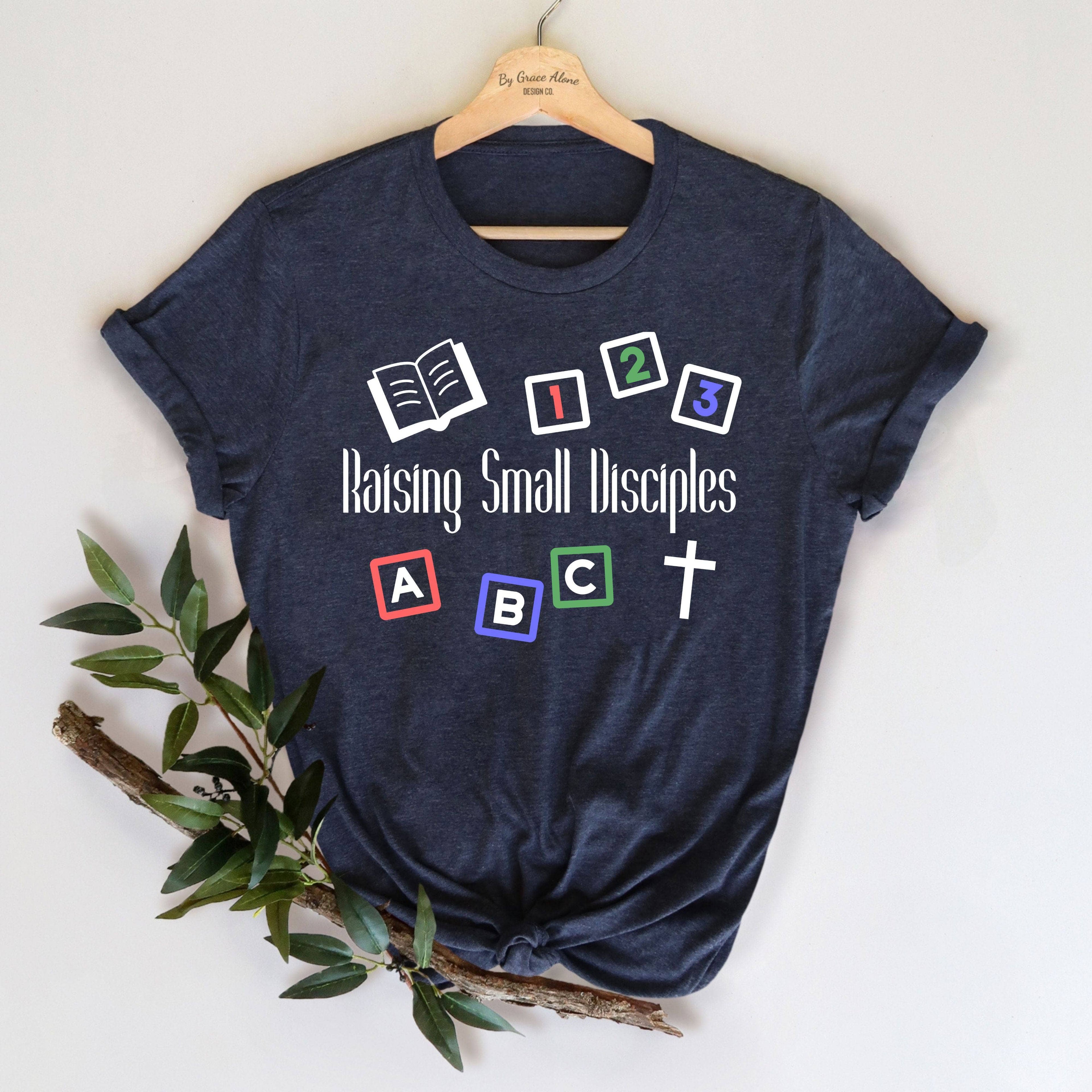 Raising Small Disciples Unisex T-Shirt Heathers Heather Midnight Navy