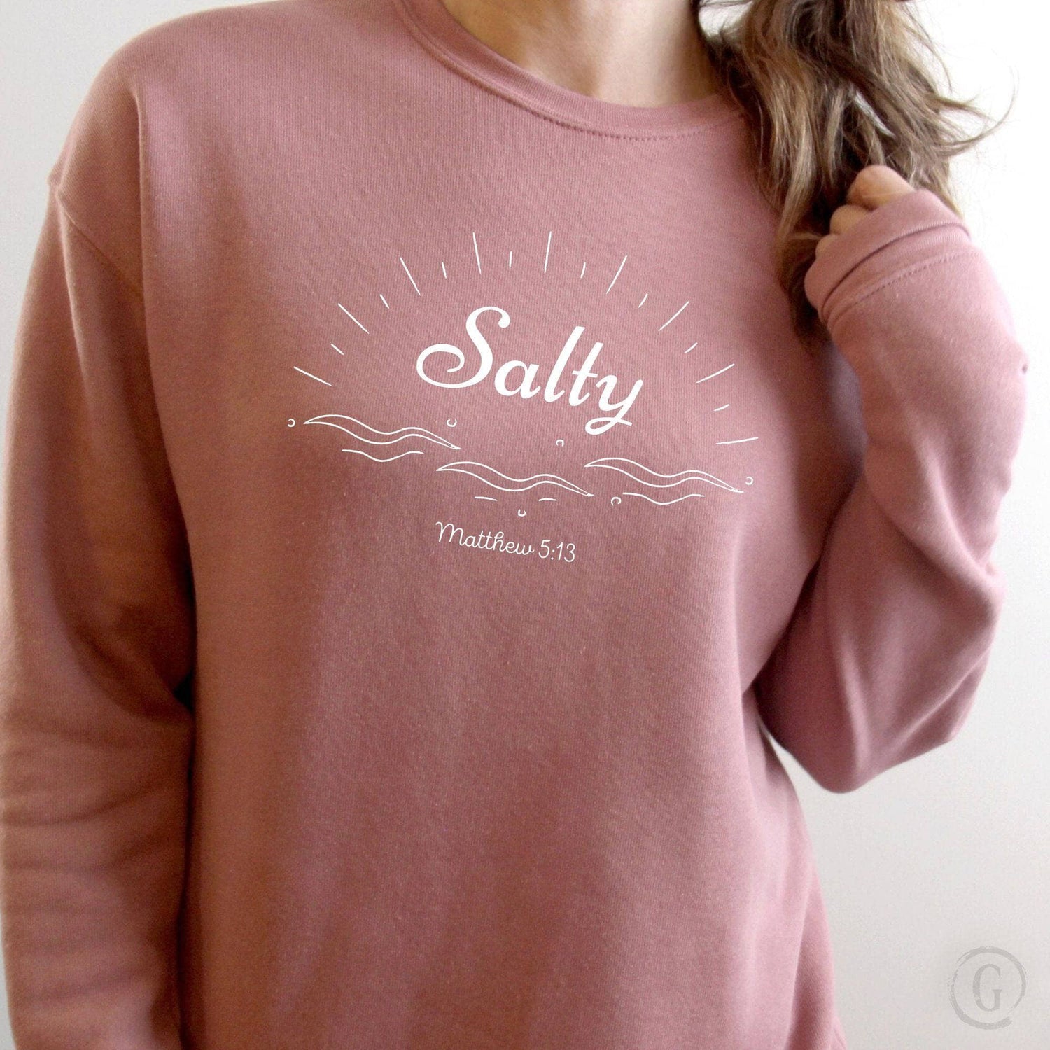 Salty Matthew 5:13 Premium Unisex Sweatshirt Mauve