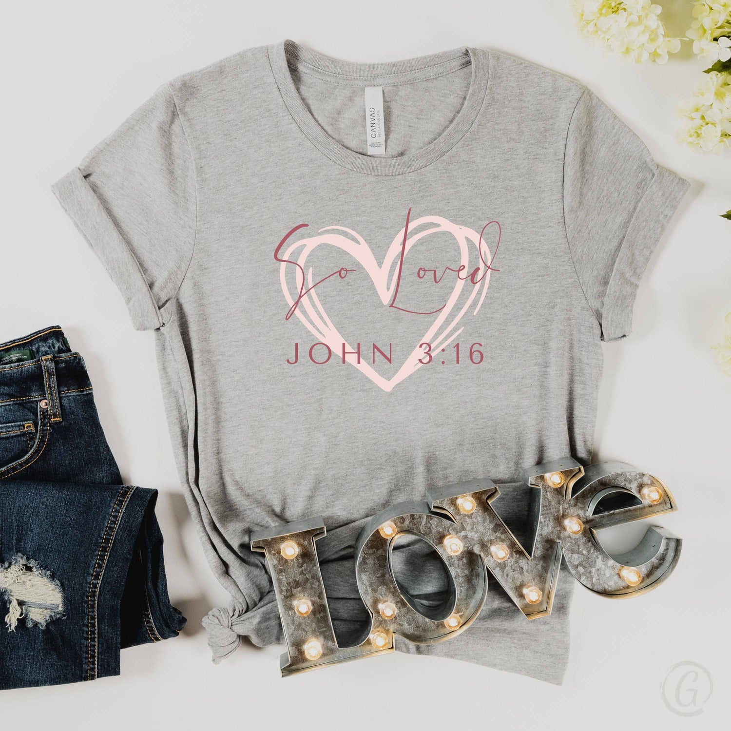 So Loved John 3:16 Unisex T-Shirt Heathers Athletic Heather