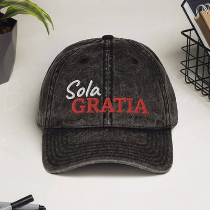 Sola Gratia Vintage Hat Black