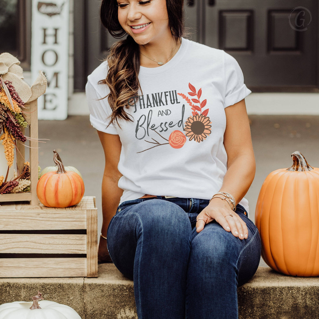 Thankful And Blessed Unisex T-Shirt Classics White