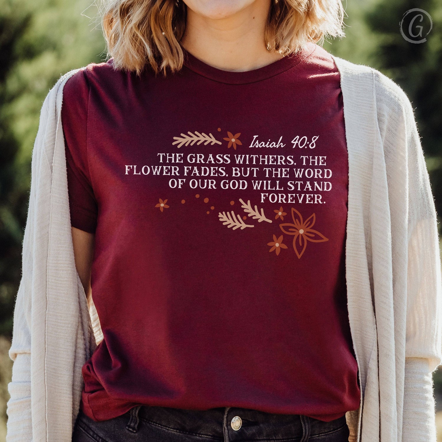 The Word Of Our God Will Stand Forever Unisex T-Shirt Heathers Heather Cardinal