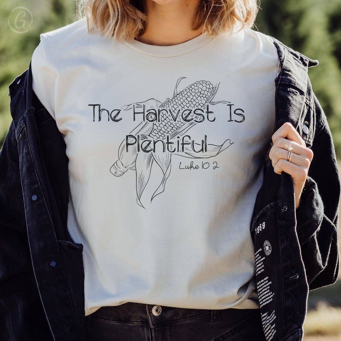 The Harvest Is Plentiful Luke 10:2 Unisex T-Shirt Classics Silver