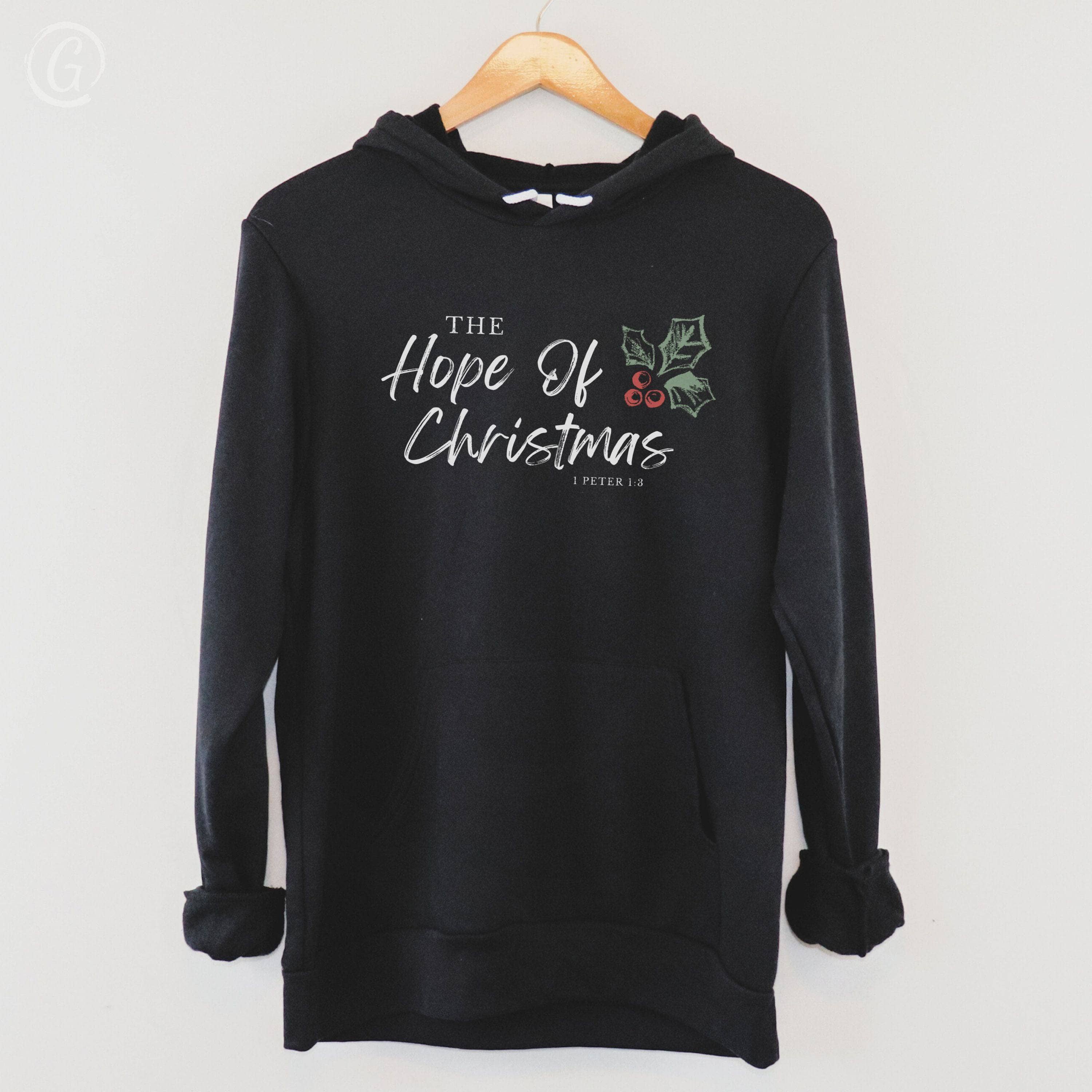 The Hope Of Christmas Premium Unisex Pullover Hoodie Black