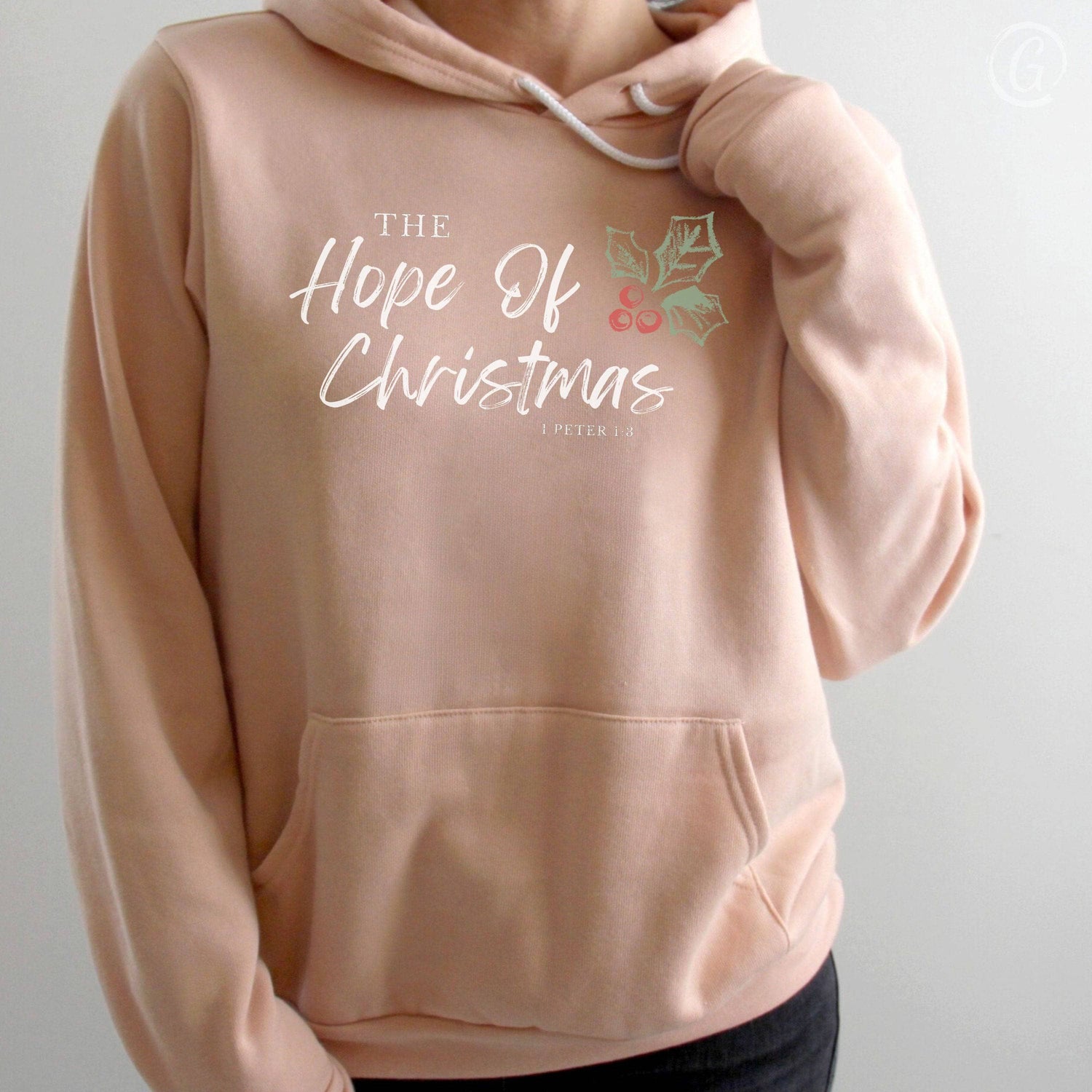 The Hope Of Christmas Premium Unisex Pullover Hoodie Peach