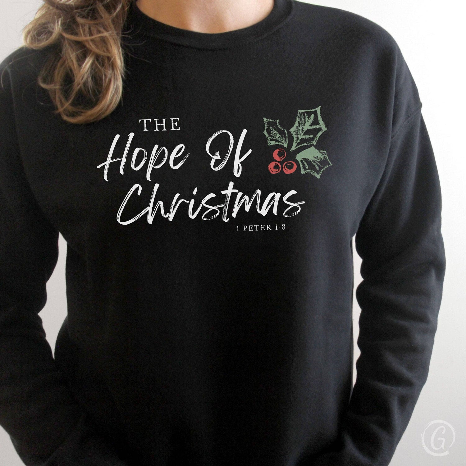 The Hope Of Christmas Premium Unisex Sweatshirt Black