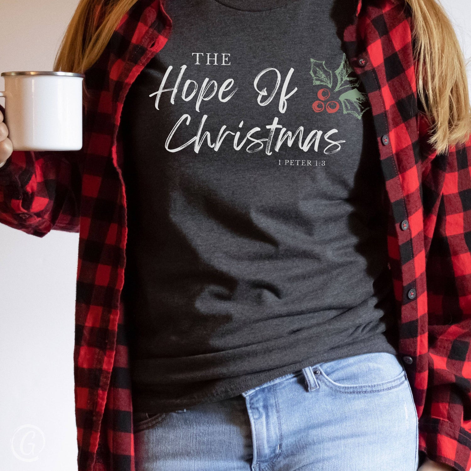 The Hope Of Christmas Unisex T-Shirt Heathers Dark Grey Heather