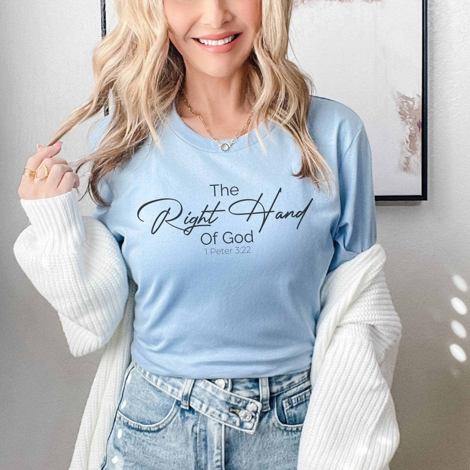 The Right Hand Of God Unisex T-Shirt Classics Baby Blue