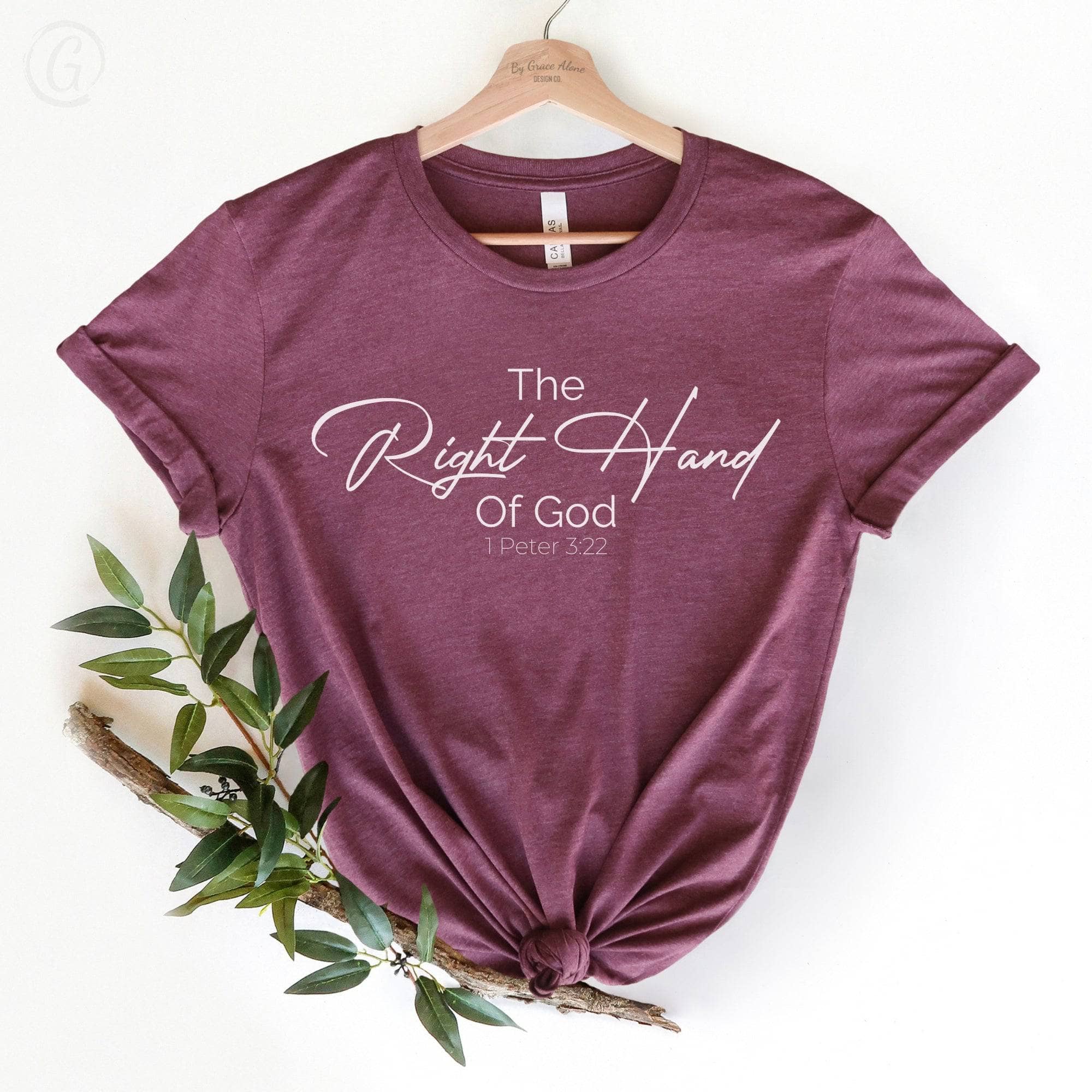 The Right Hand Of God Unisex T-Shirt Heathers Heather Maroon