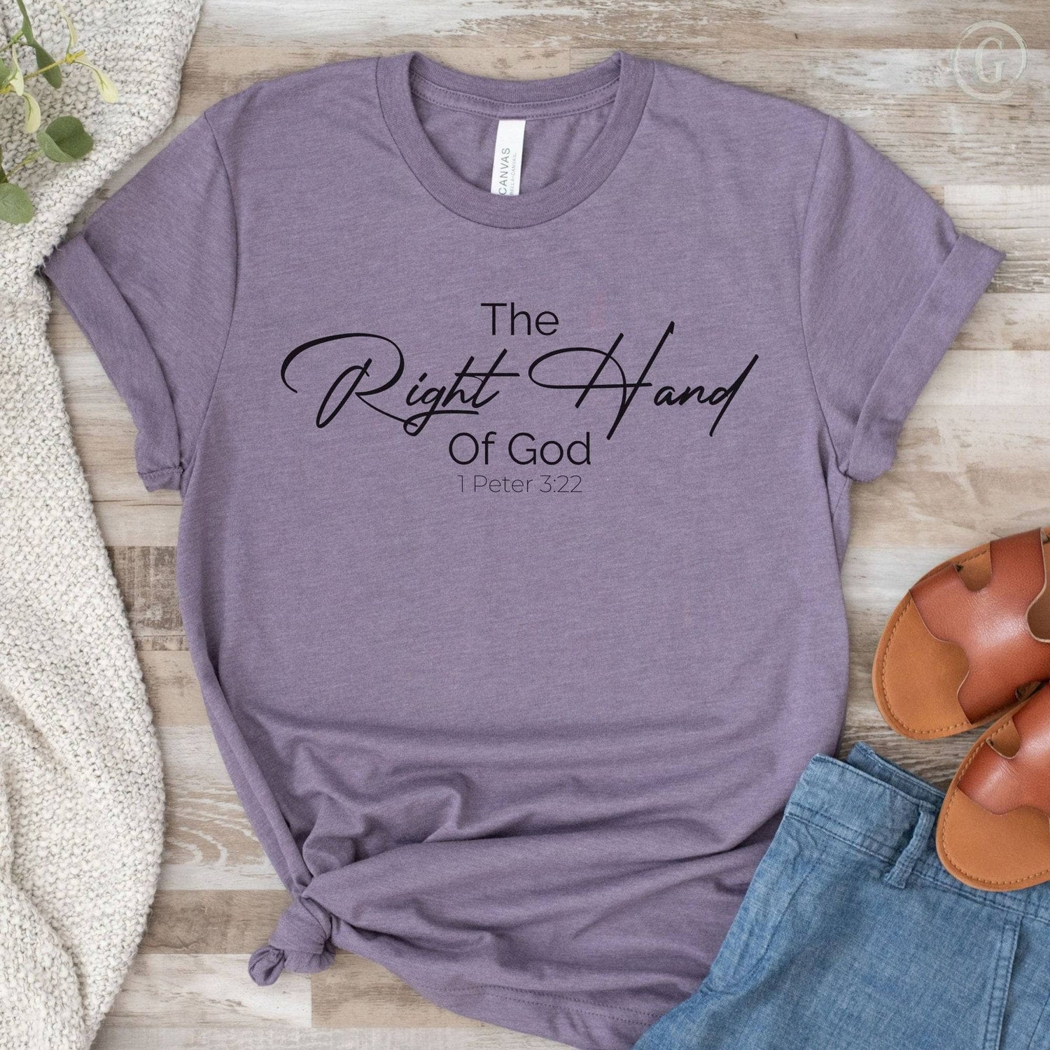 The Right Hand Of God Unisex T-Shirt Heathers Heather Purple