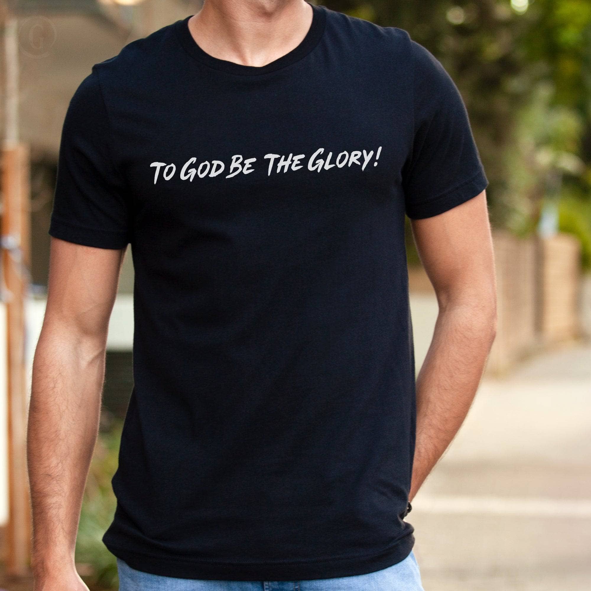 To God Be The Glory! Unisex T-Shirt Classics Black