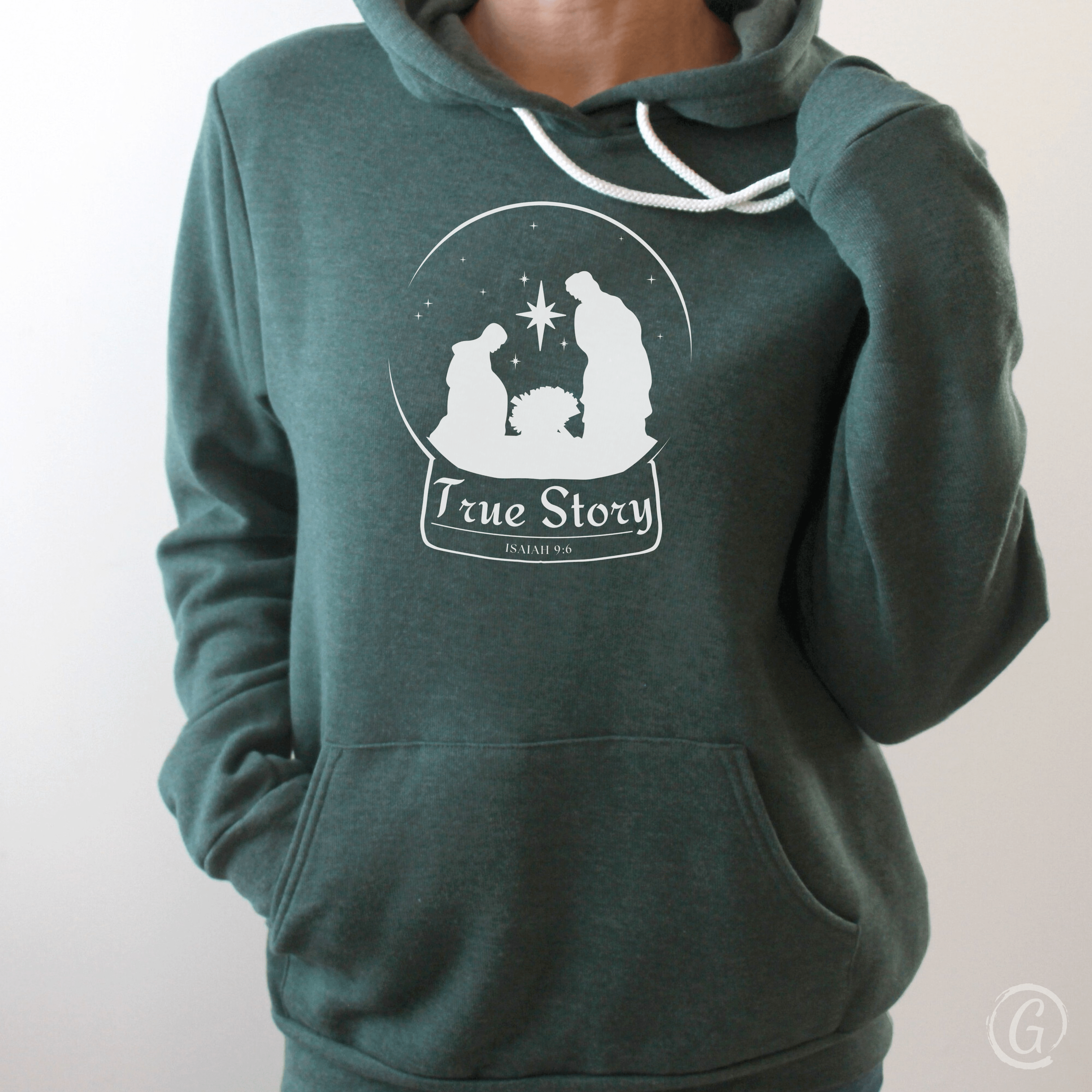 True Story Snow Globe Premium Unisex Pullover Hoodie Heather Forest