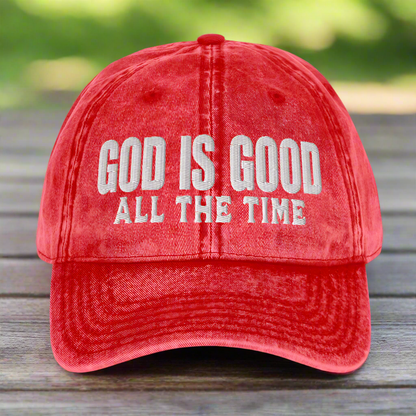 God Is Good All The Time Vintage Christian Hat