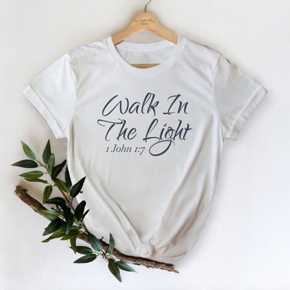 Walk In The Light 1 John 1:7 Unisex T-Shirt Classics White