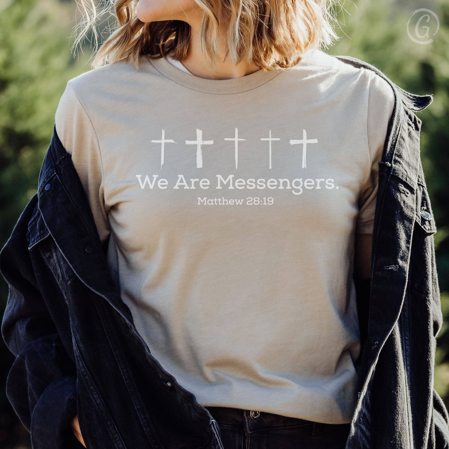 We Are Messengers. Matthew 28:19 Unisex T-Shirt Heathers Heather Tan